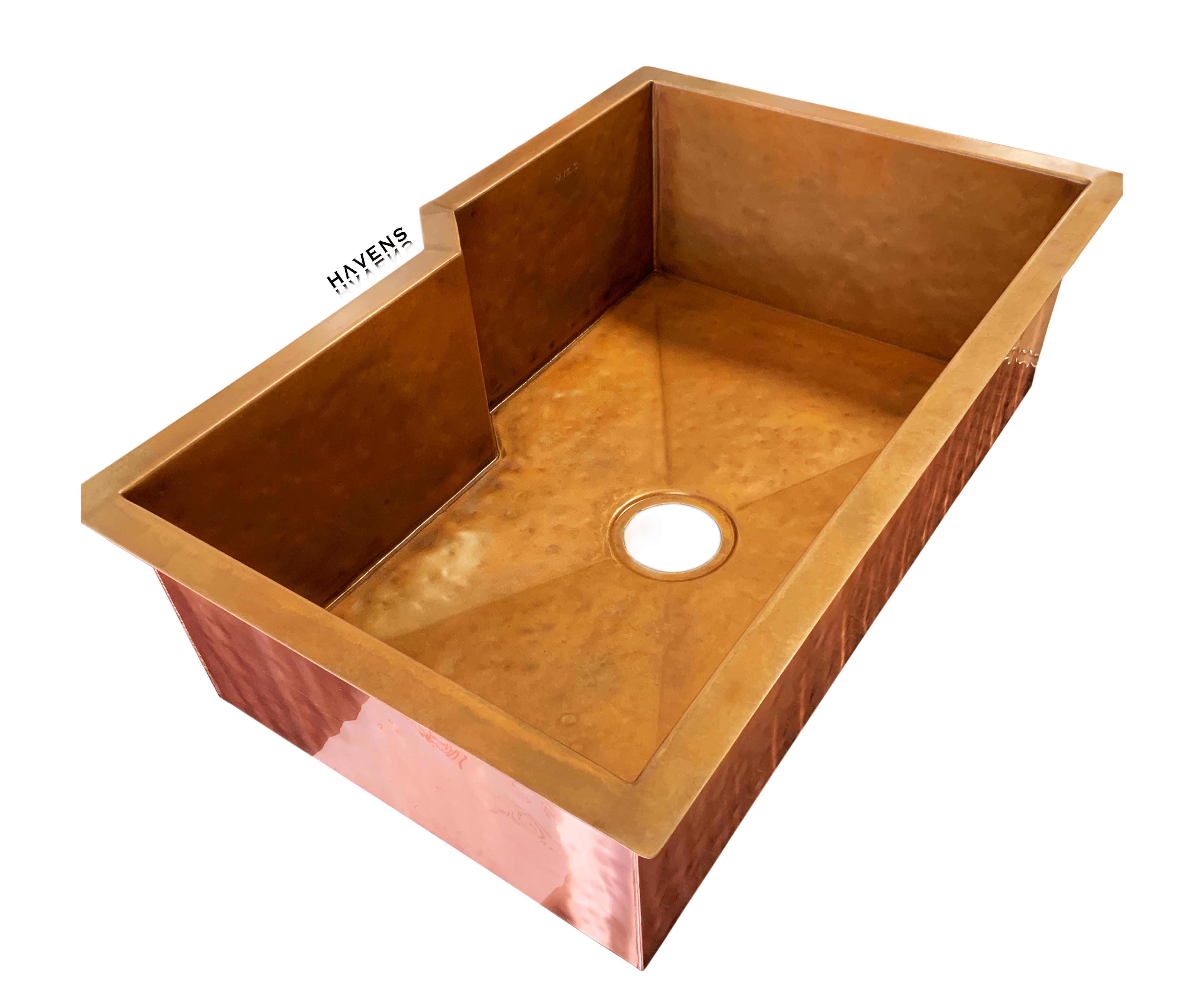 Custom Irregular Shape Sink - Pure Copper - Havens | Luxury Metals
