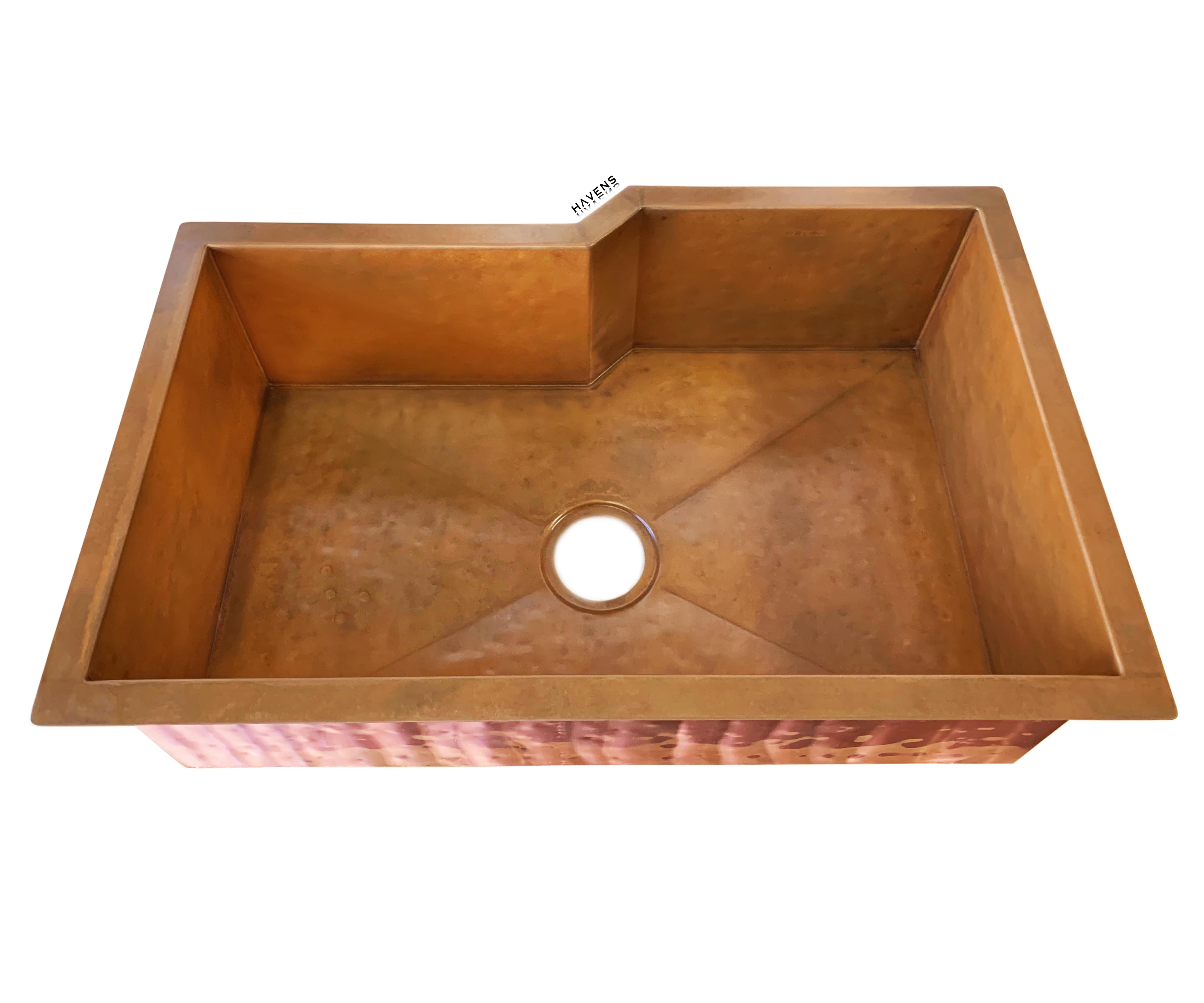 Custom Irregular Shape Sink - Pure Copper - Havens | Luxury Metals