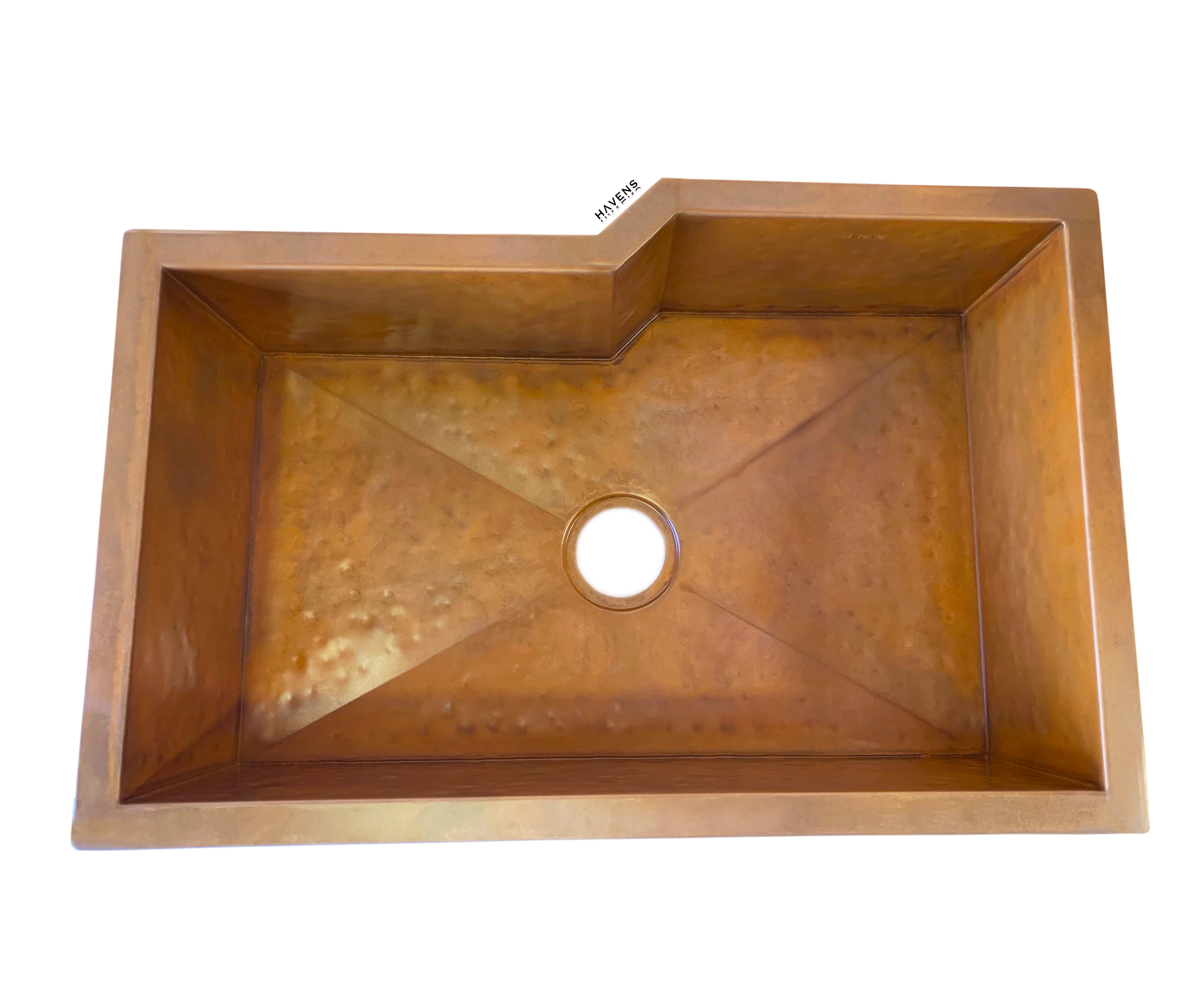 Custom Irregular Shape Sink - Pure Copper - Havens | Luxury Metals