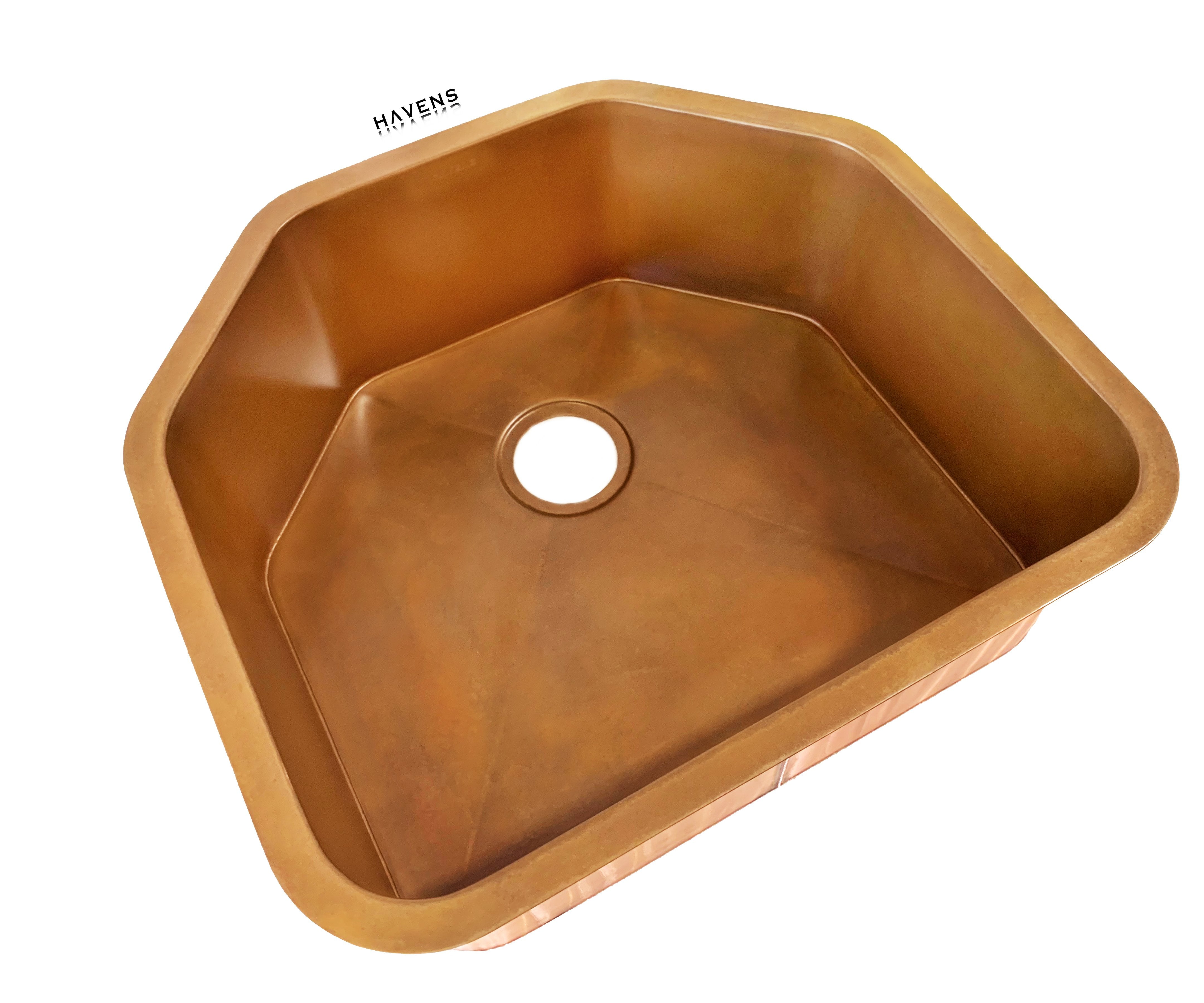 Custom Irregular Shape Sink - Pure Copper - Havens | Luxury Metals