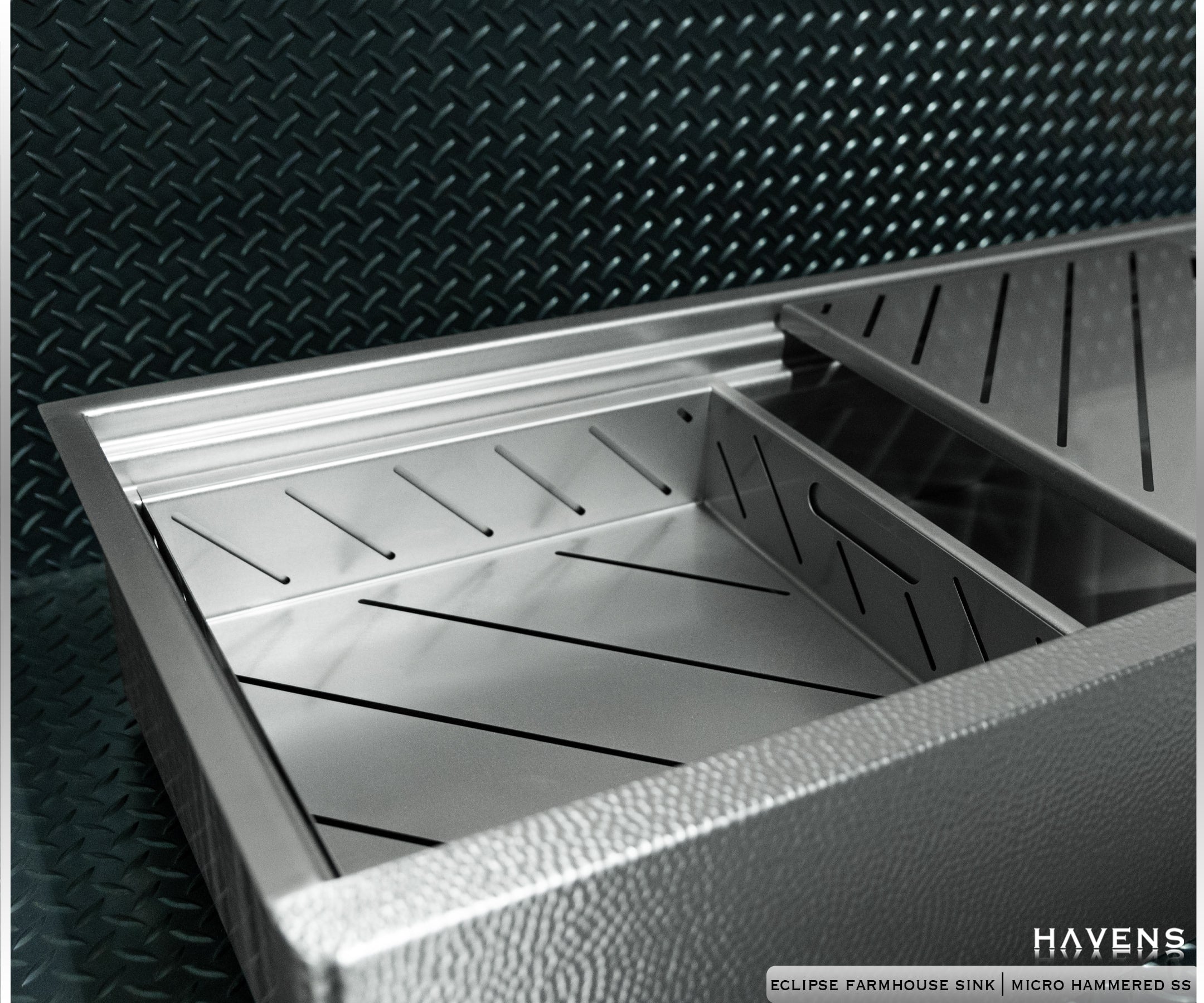 Eclipse Farmhouse Sink - Stainless Steel - Havens | Luxury Metals