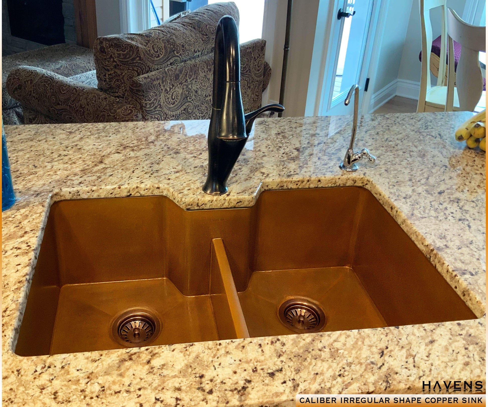 Custom Irregular Shape Sink - Pure Copper - Havens | Luxury Metals