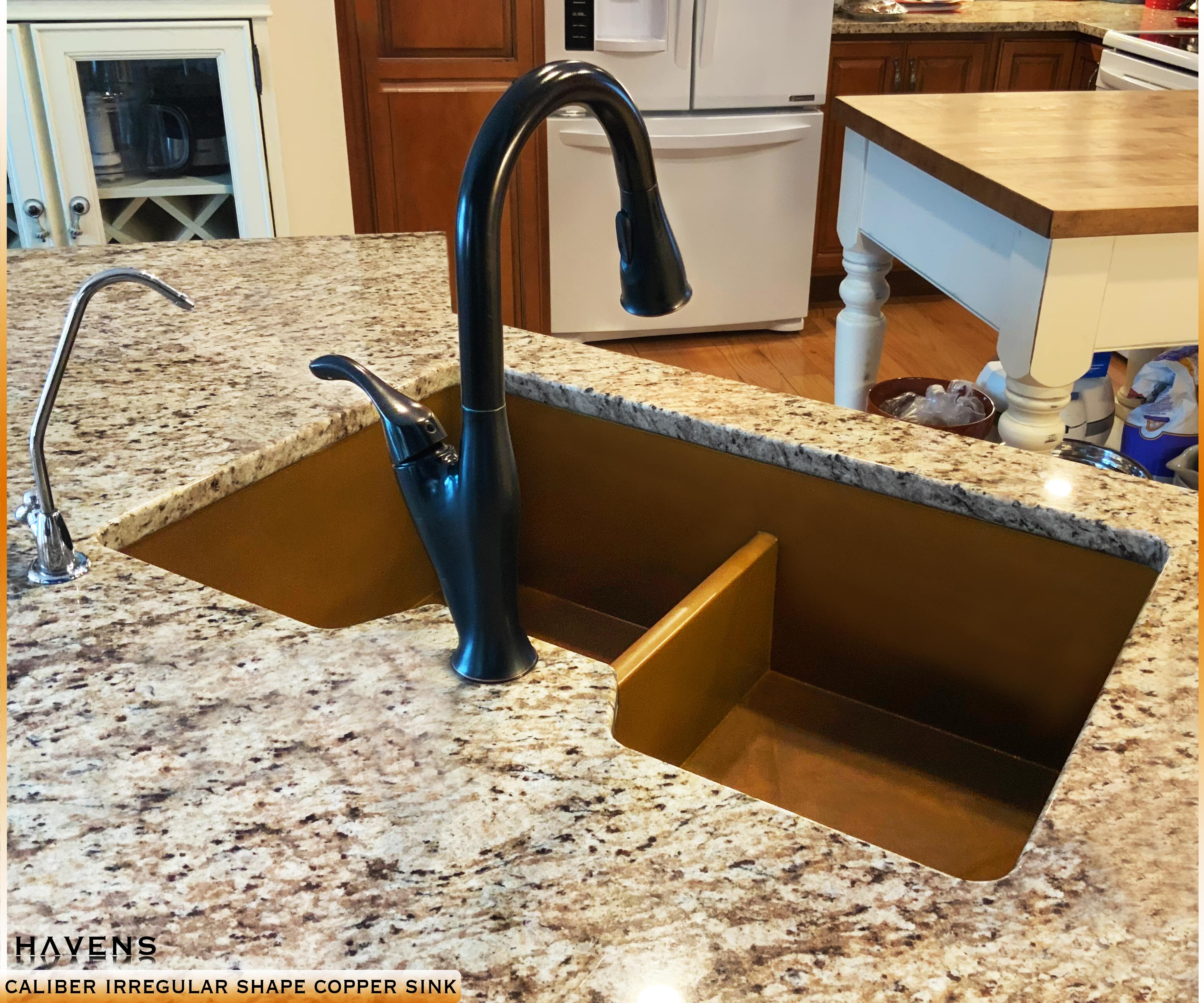 Custom Irregular Shape Sink - Pure Copper - Havens | Luxury Metals