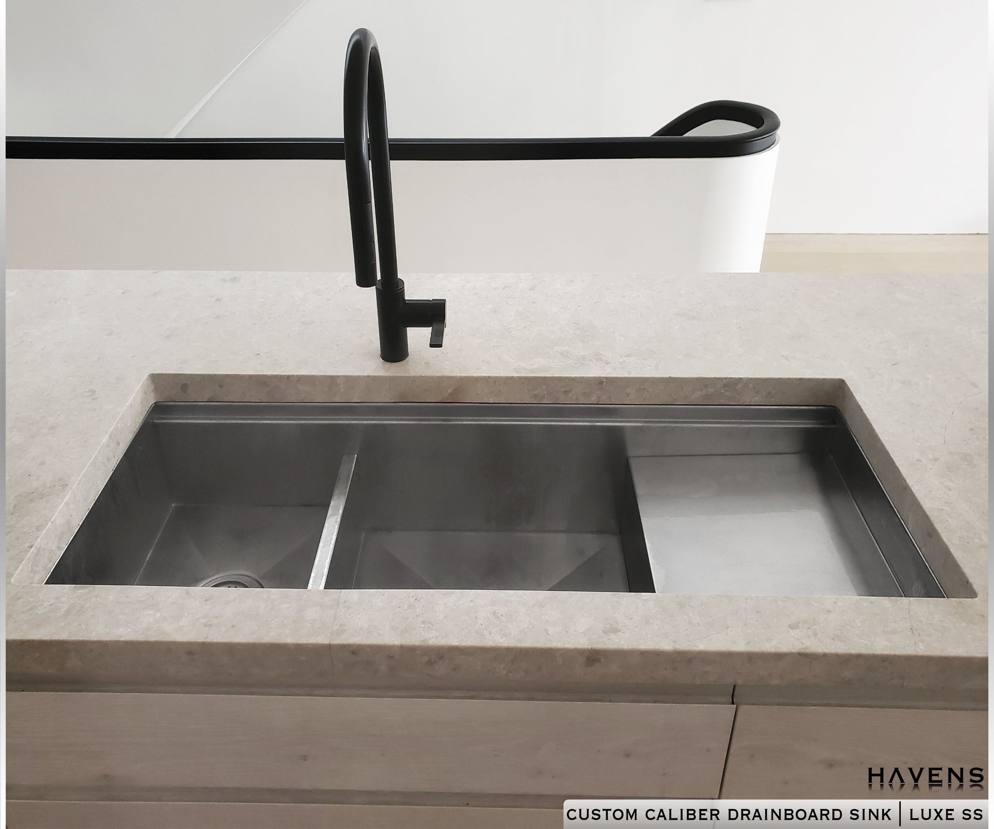 Double-Bowl Sink - Stainless Steel - Havens | Luxury Metals