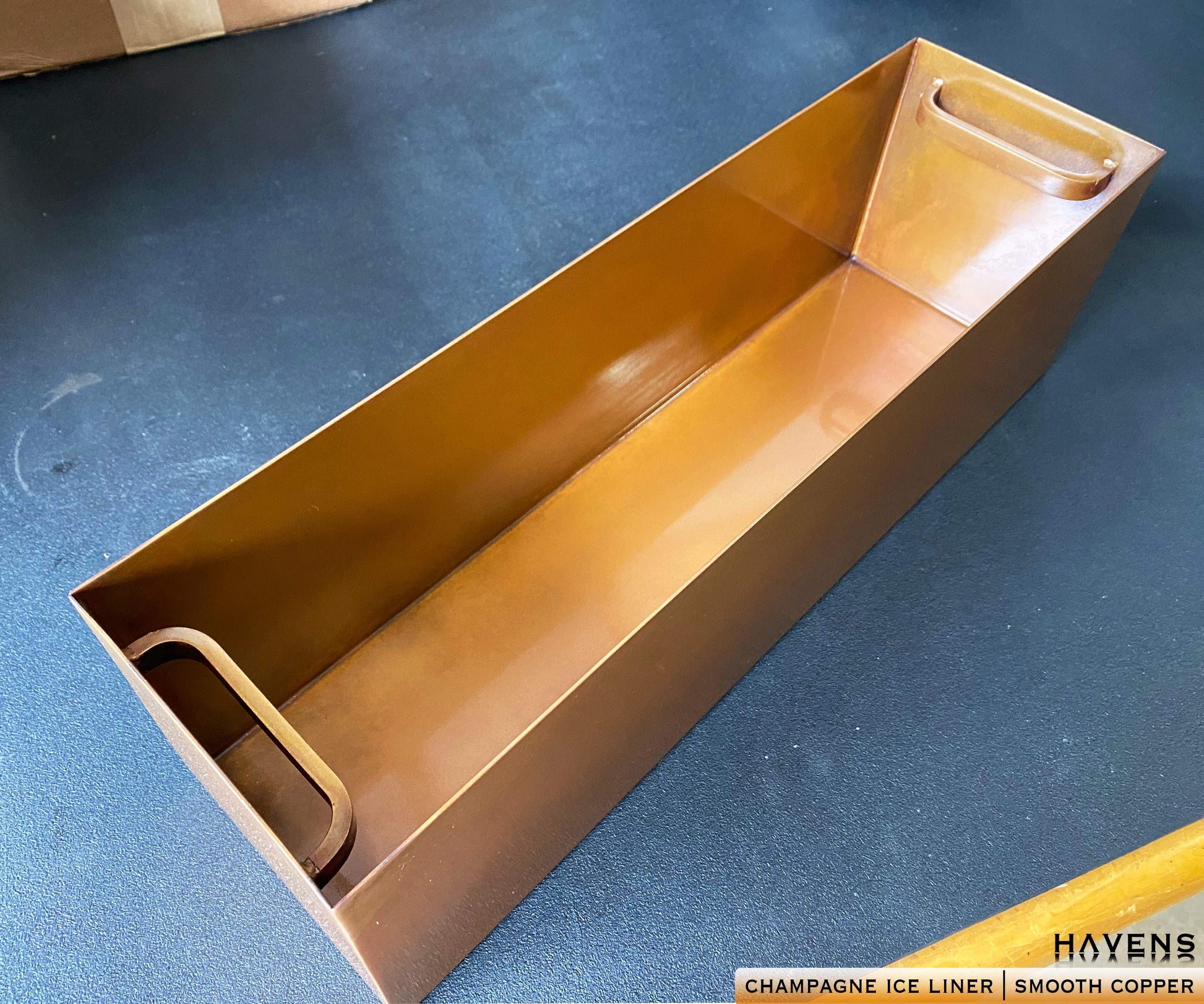 Custom Trough Sink - Pure Copper - Havens | Luxury Metals