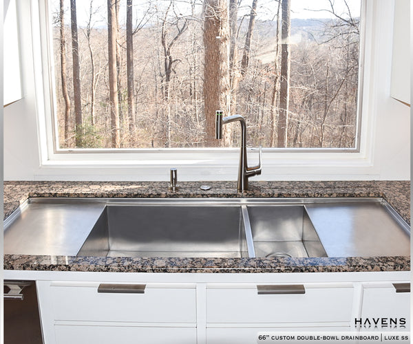 Custom Double Drainboard Sink - Pure Copper - Havens