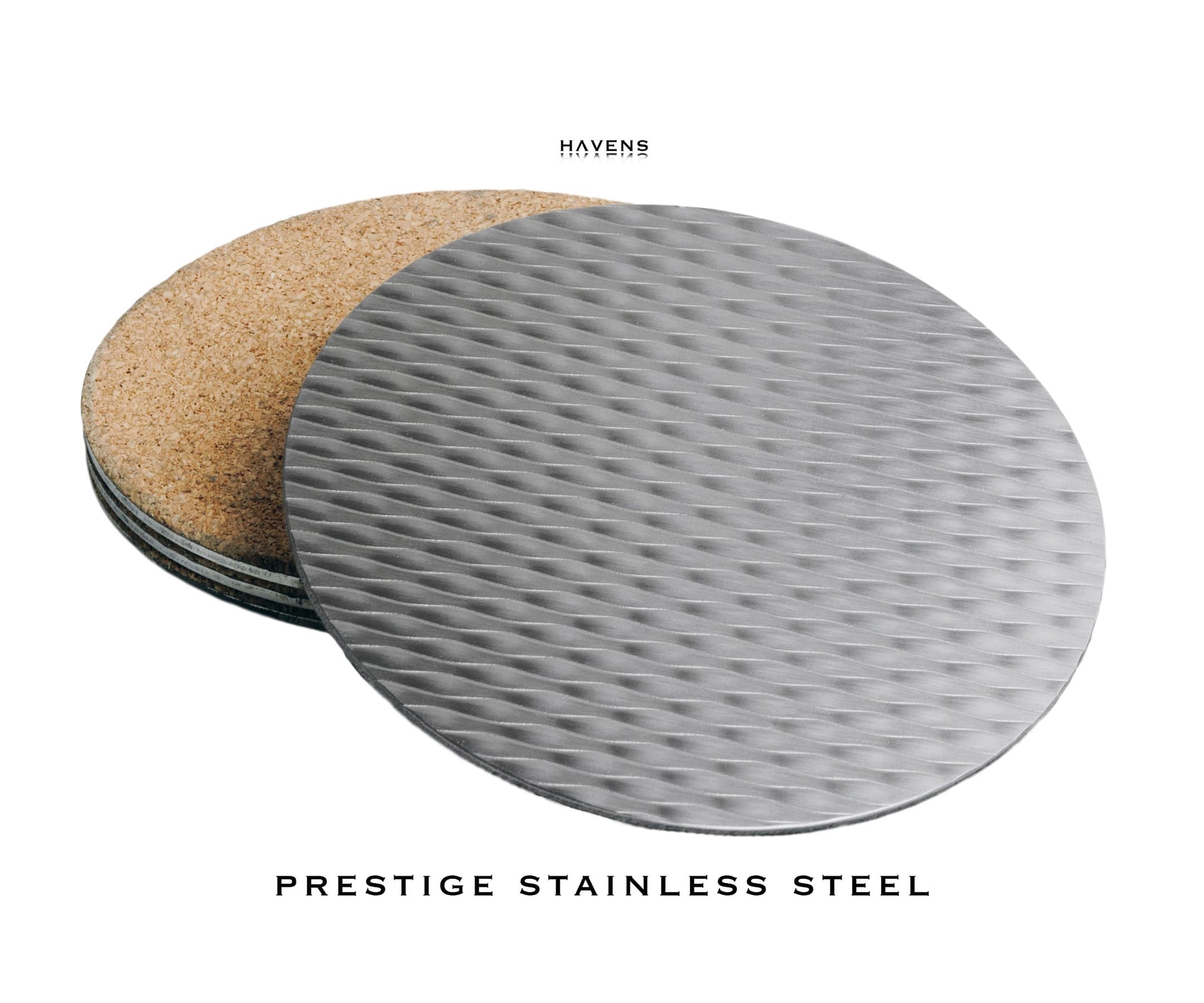 Drink Coasters - Stainless Steel - Havens | Luxury Metals