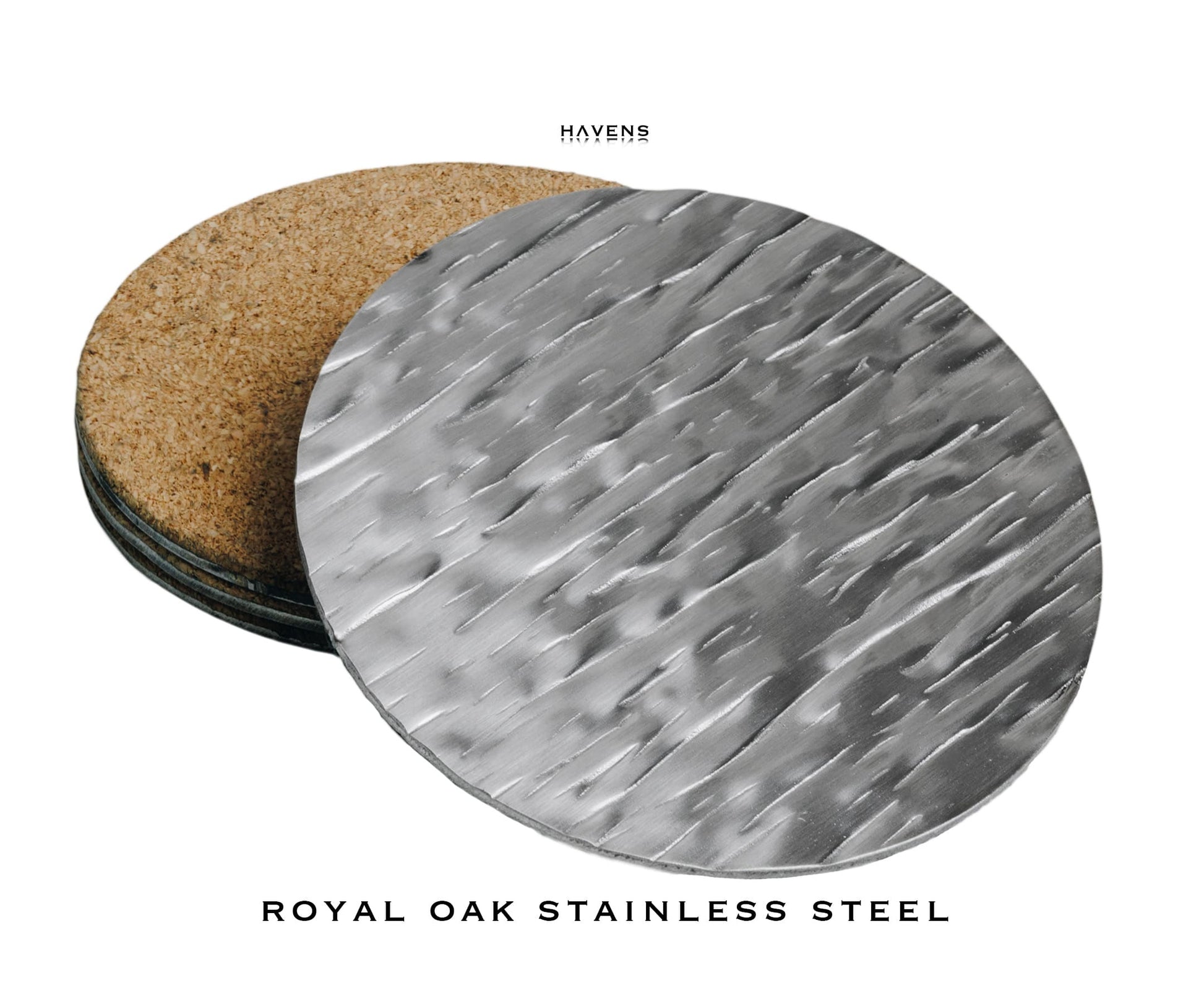 Drink Coasters - Stainless Steel - Havens | Luxury Metals