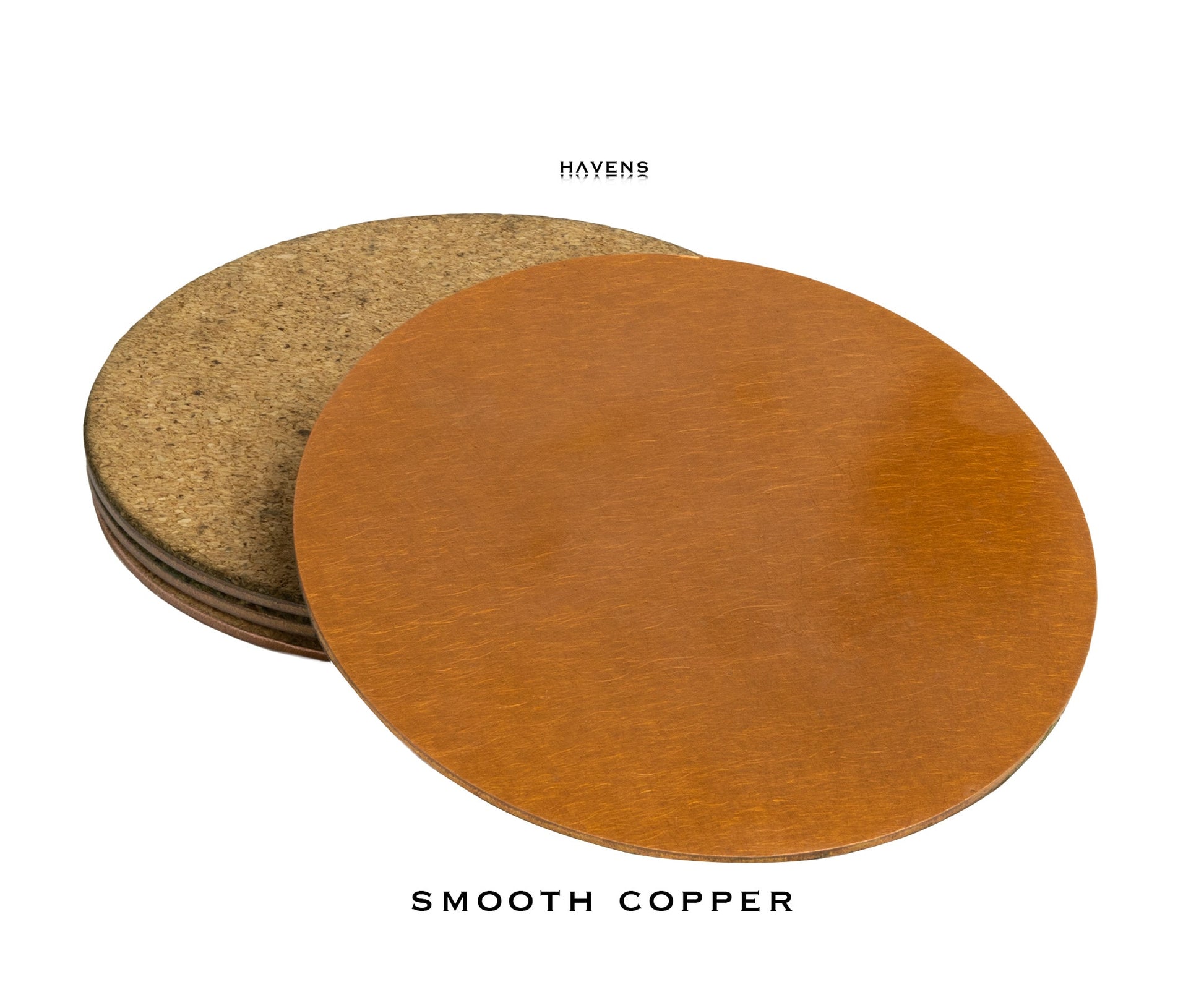 Drink Coasters - Pure Copper - Havens | Luxury Metals