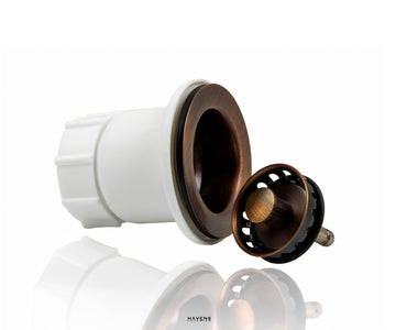 Side view of Copper Bar Drain with removable stainer 