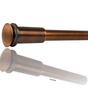 Full view of copper 1-1/2" bath drain with 8" long tailpiece