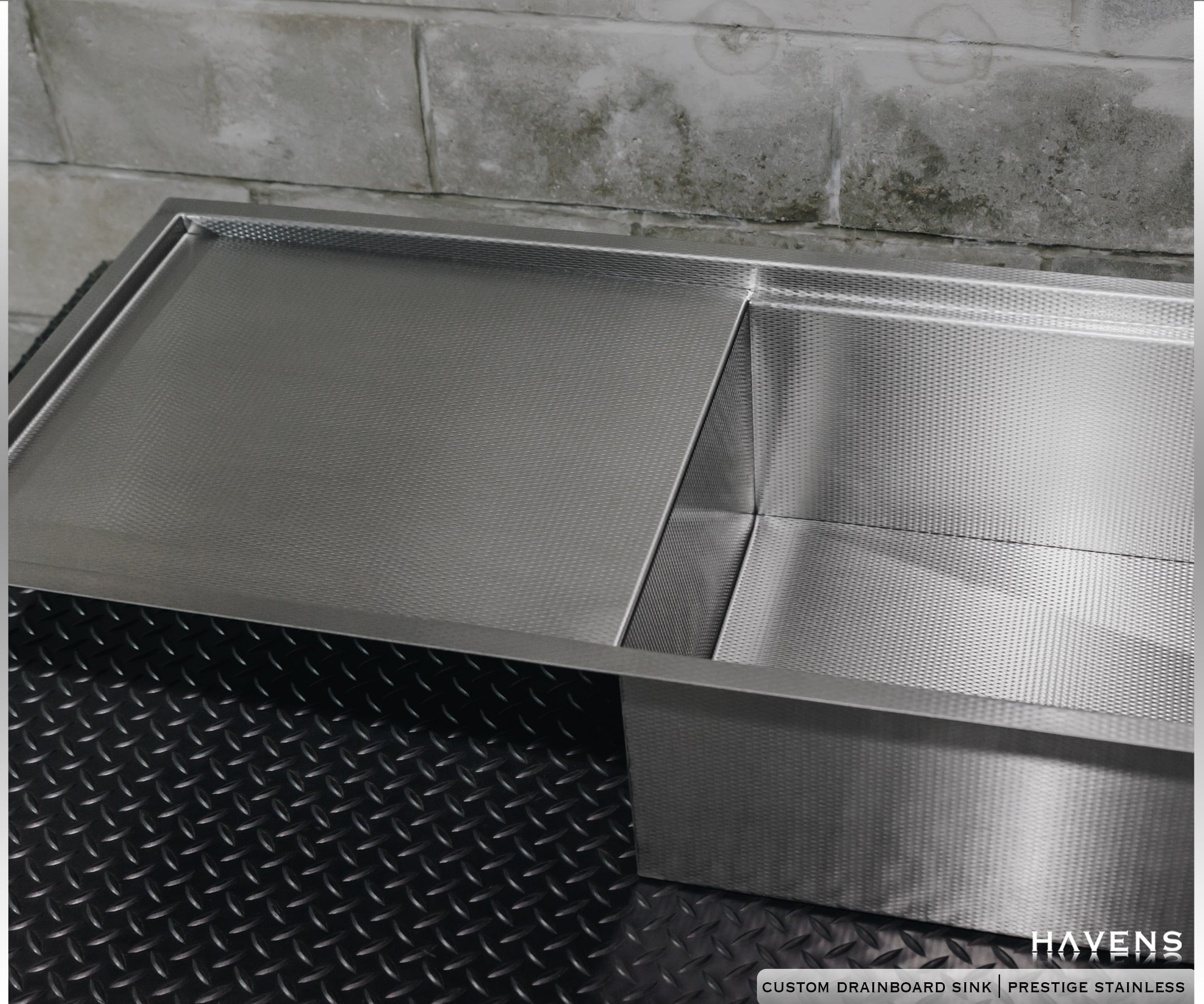 Custom Drainboard Sink - Stainless - Havens | Luxury Metals