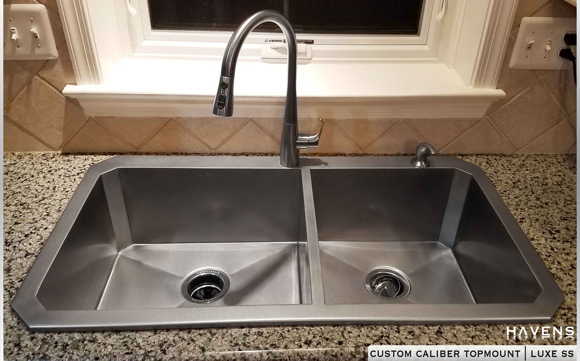 Hand Crafted Stainless Sink With S Divider & Apron by Handcrafted Metal