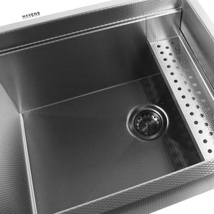 Custom textured stainless steel sink