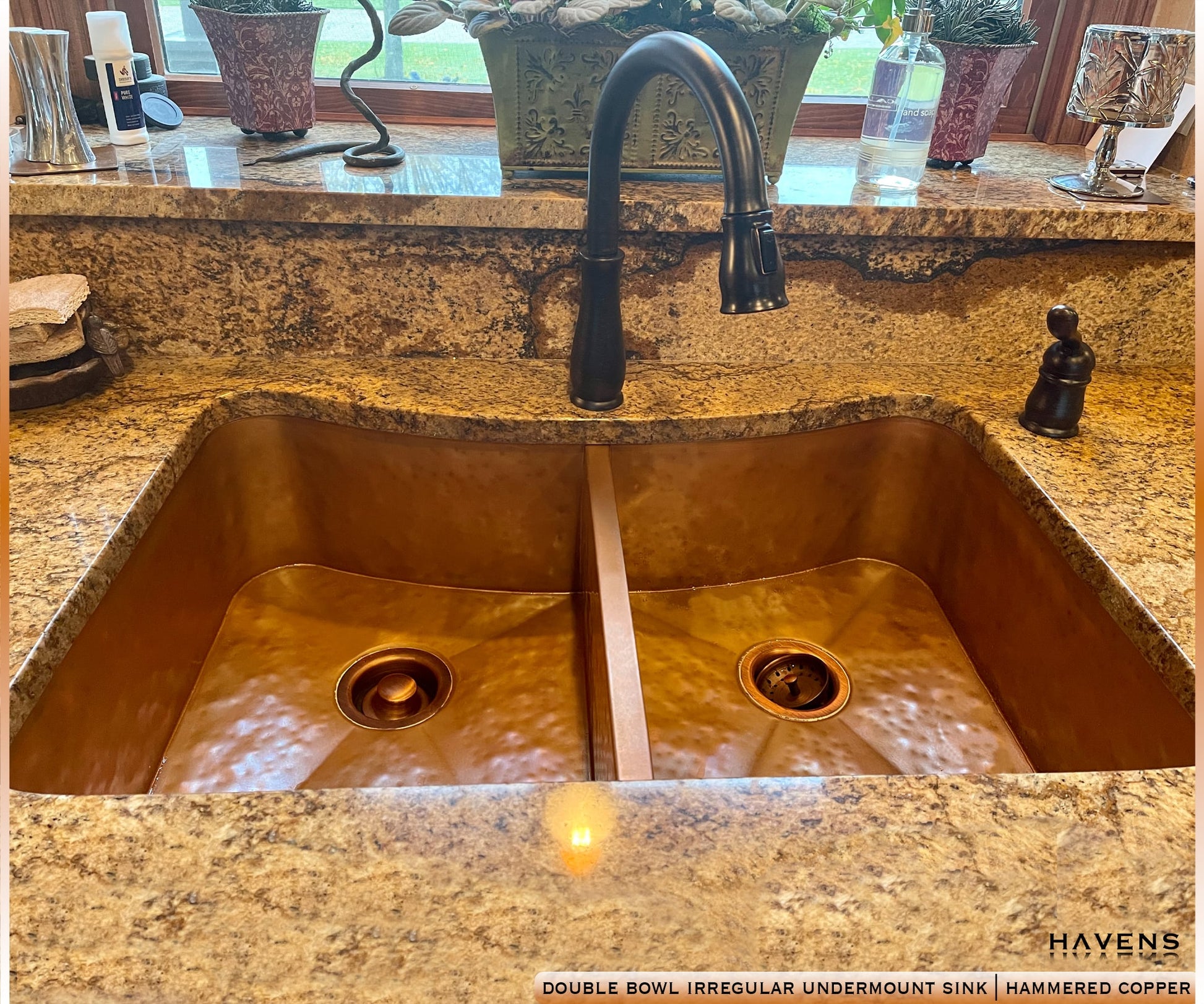 Custom Irregular Shape Sink - Pure Copper - Havens | Luxury Metals