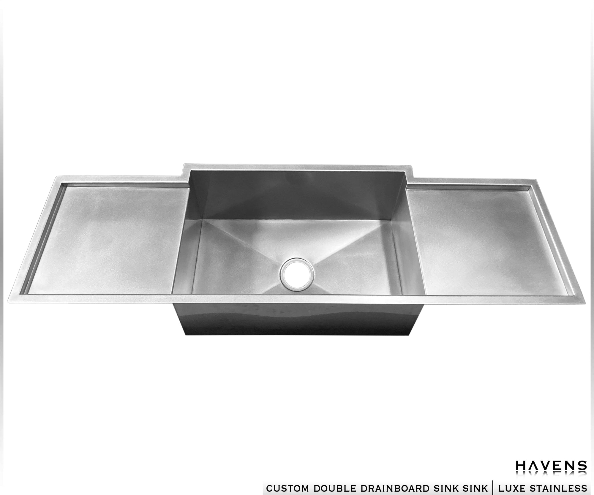 Custom Double Drainboard Sink - Stainless