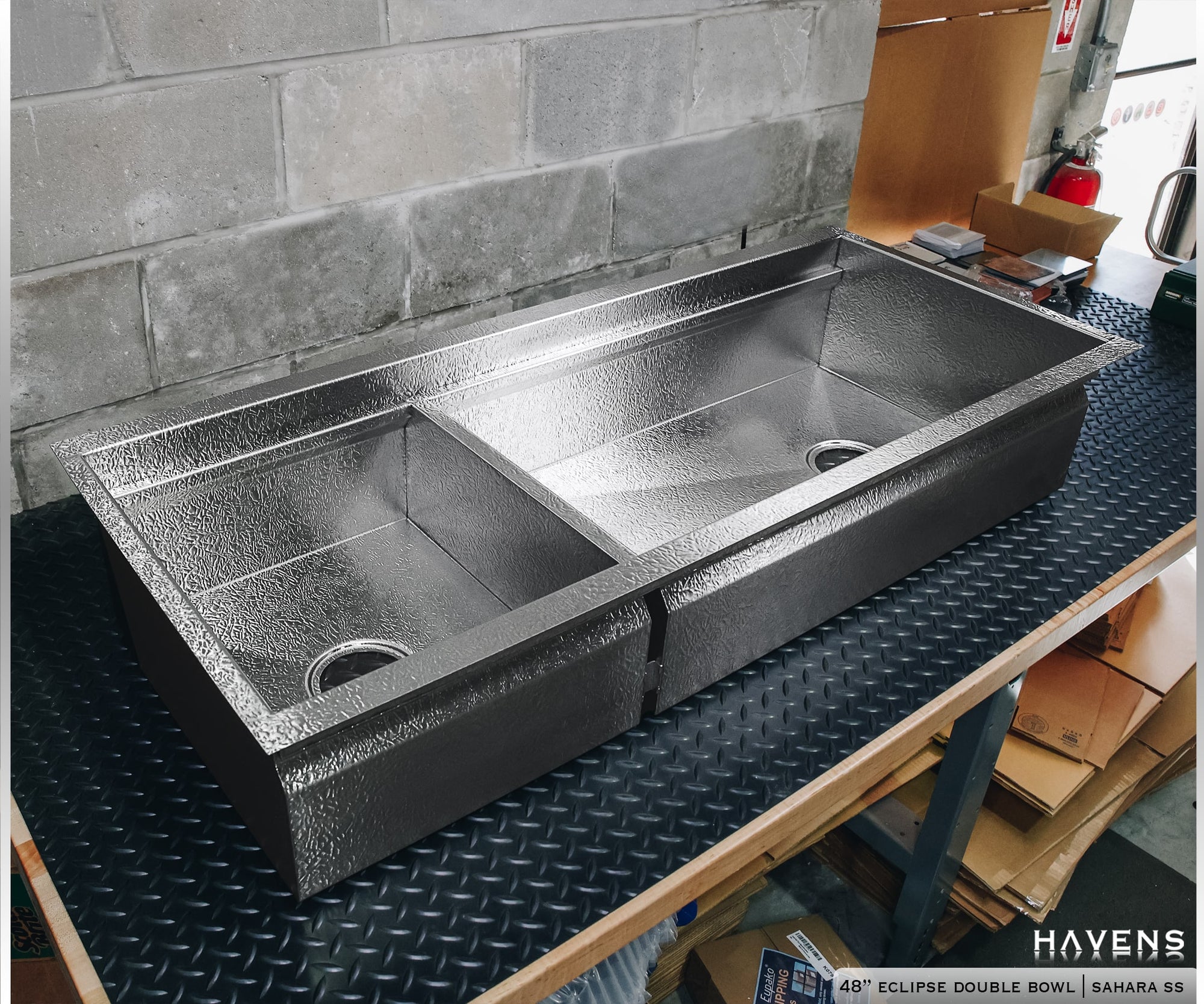 Eclipse Double Bowl Sink - Stainless Steel