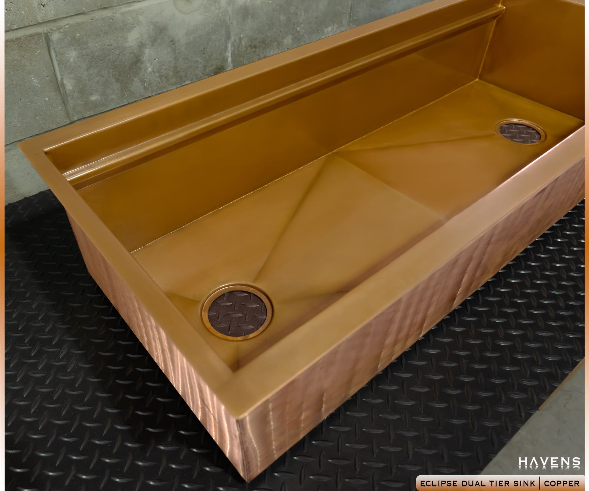 Eclipse Dual-Tier Sink - Pure Copper