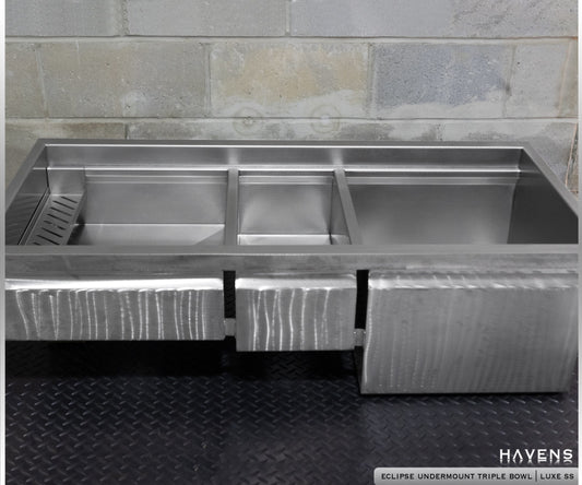 Triple Bowl Sink - Stainless Steel