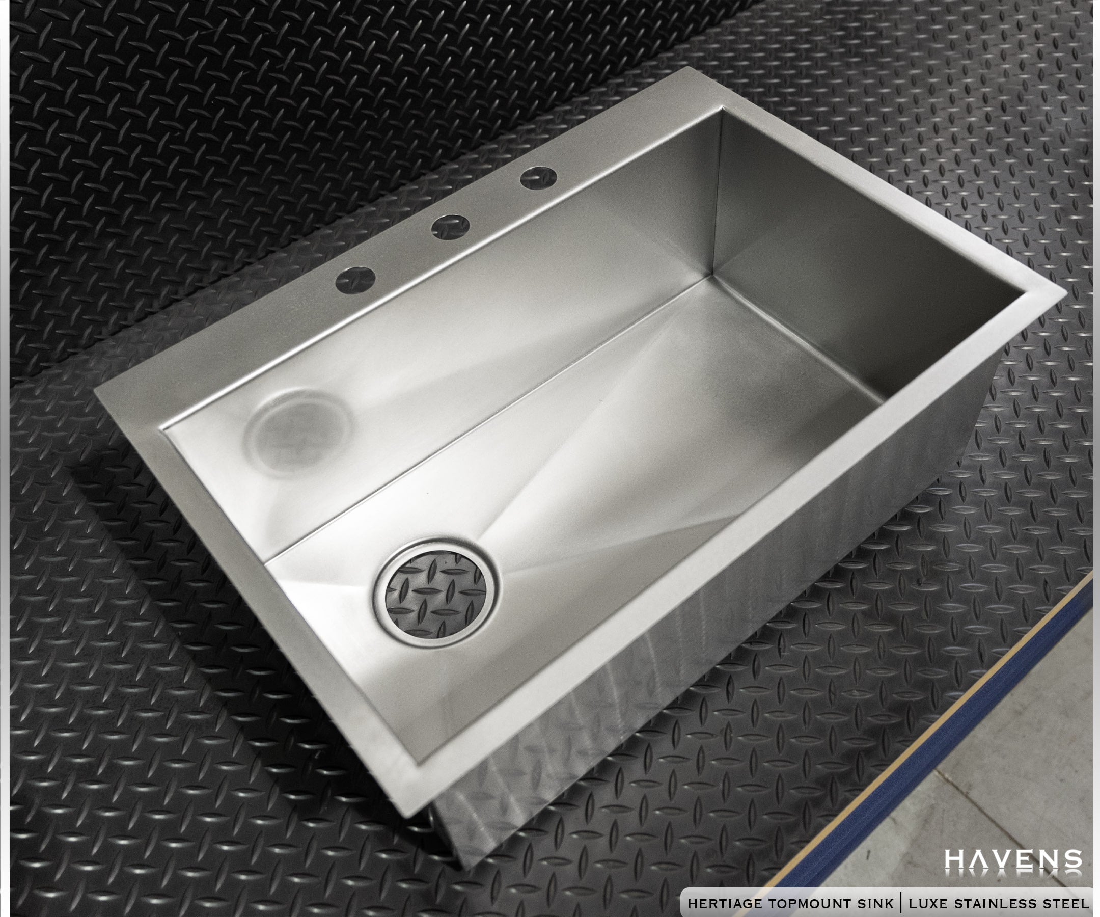 Custom Topmount Sink - Stainless Steel - Havens | Luxury Metals