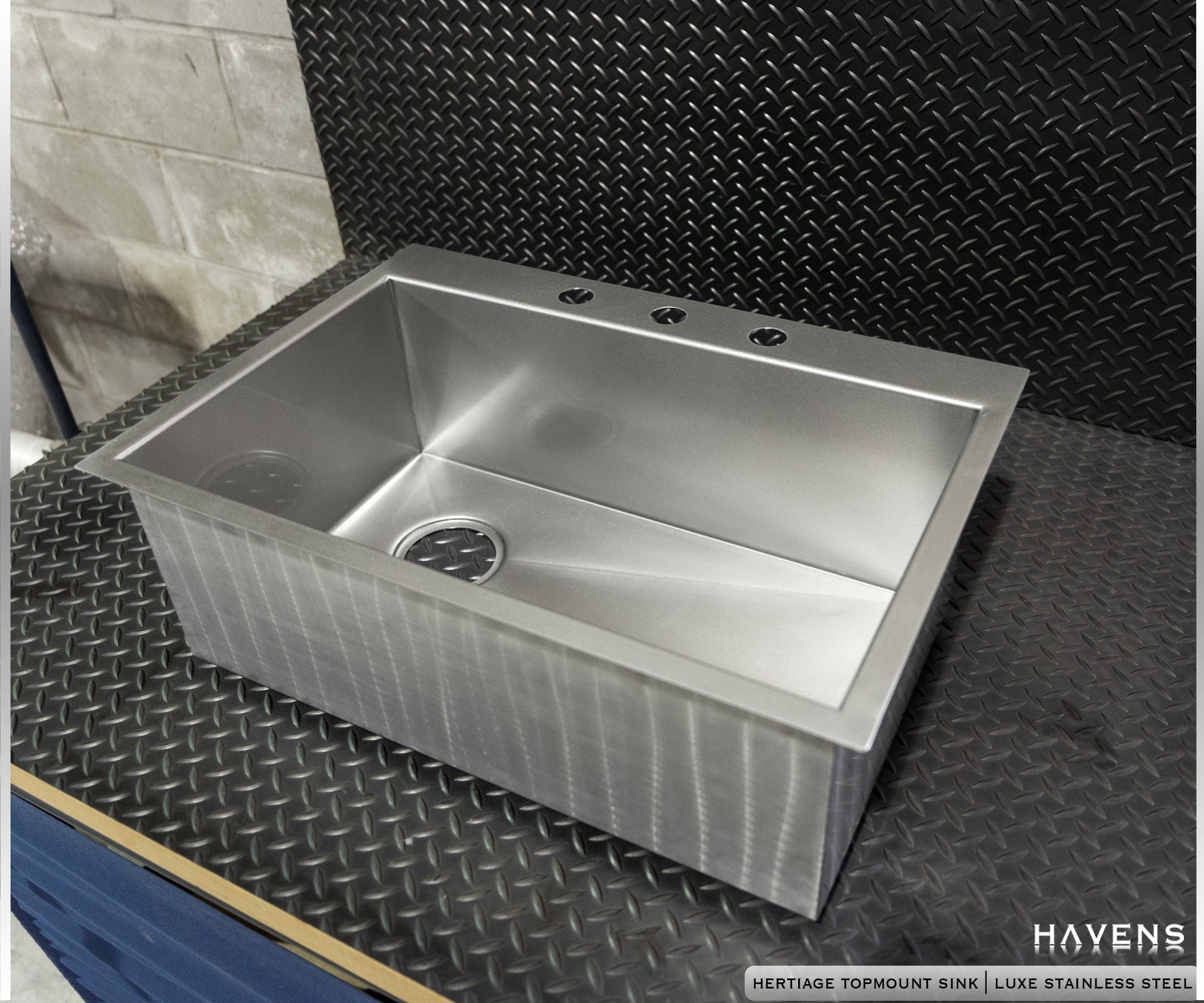 Custom Topmount Sink - Stainless Steel - Havens | Luxury Metals