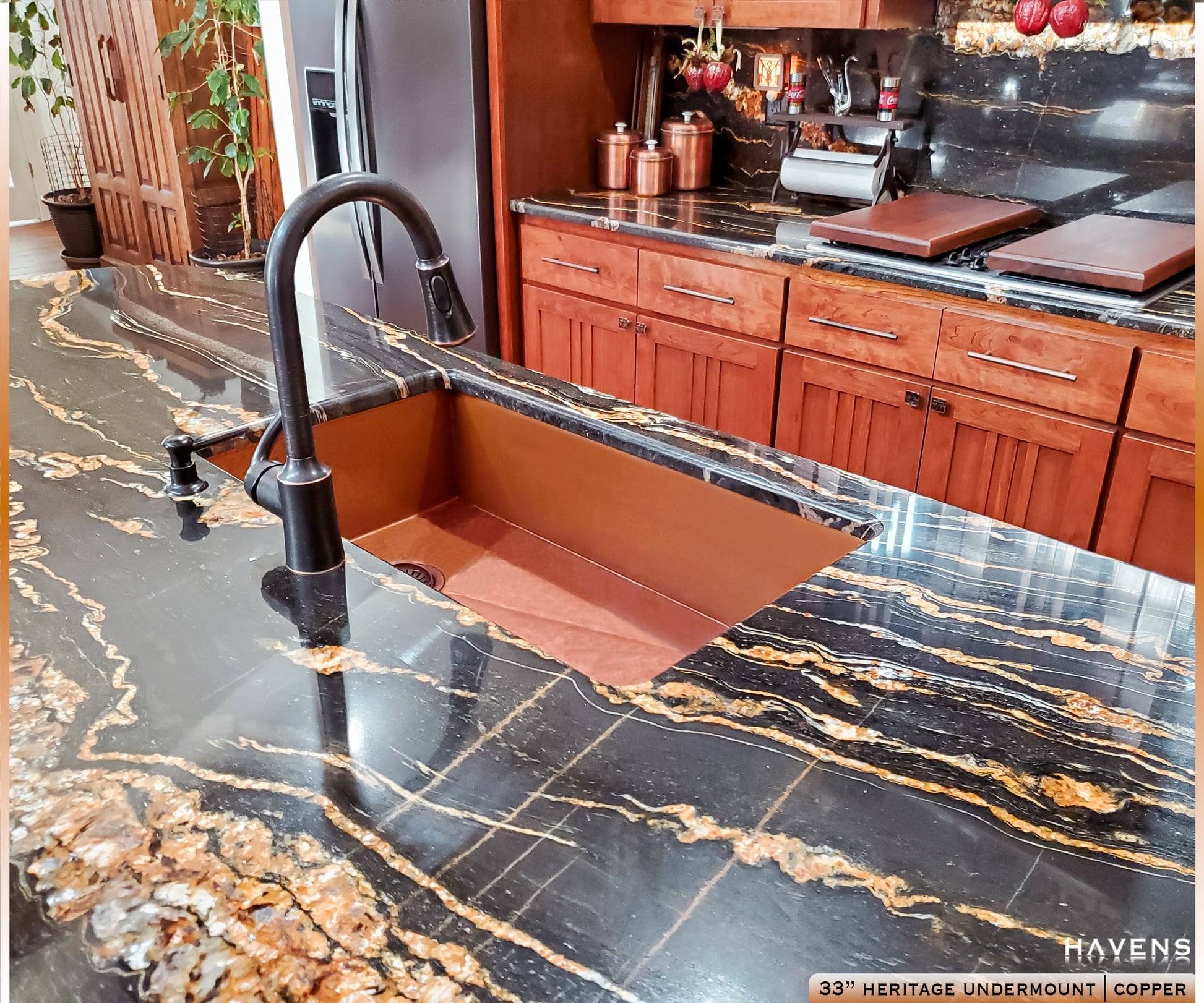 Heritage Undermount Sink - Pure Copper - Havens | Luxury Metals