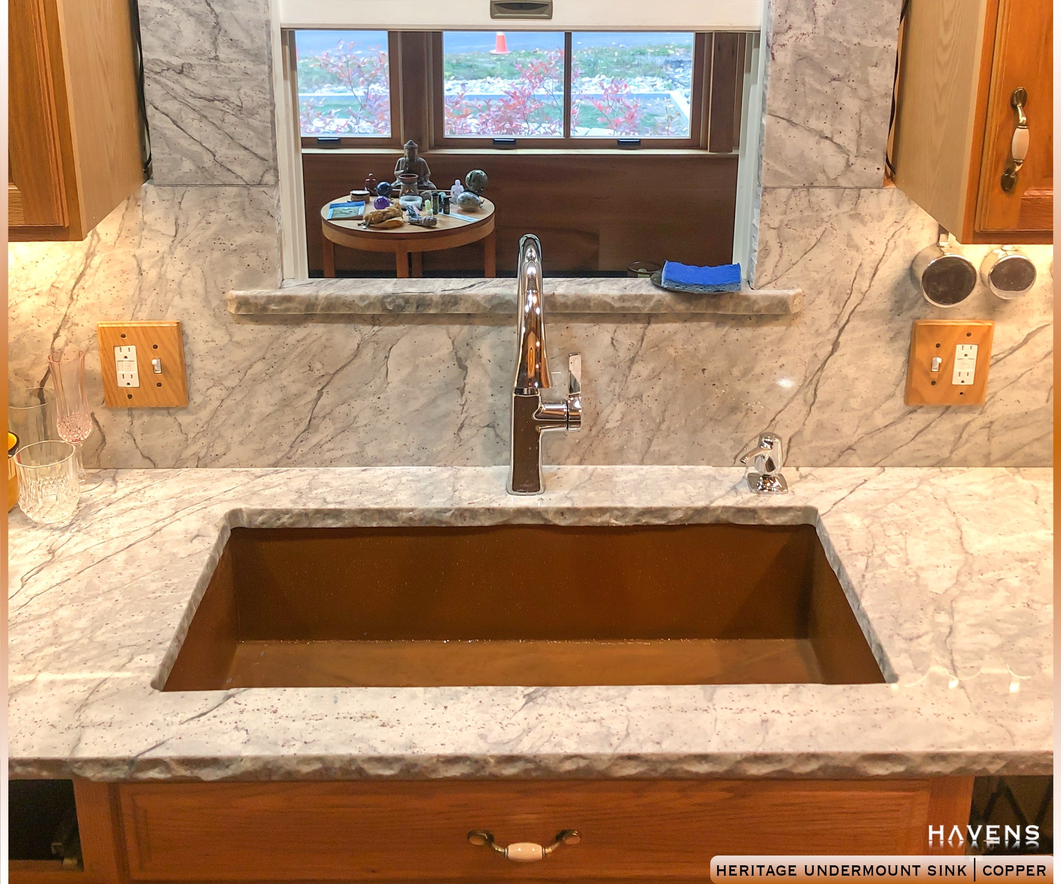 Heritage Undermount Sink - Pure Copper - Havens | Luxury Metals