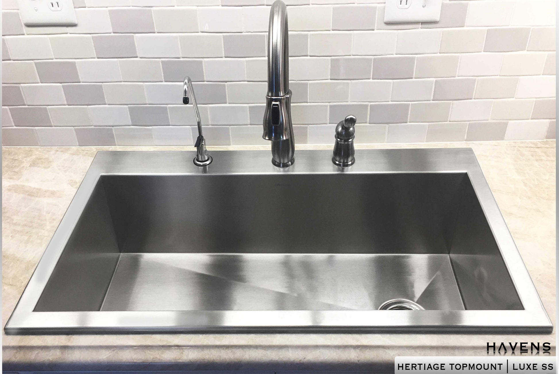 Custom Topmount Sink - Stainless Steel - Havens | Luxury Metals
