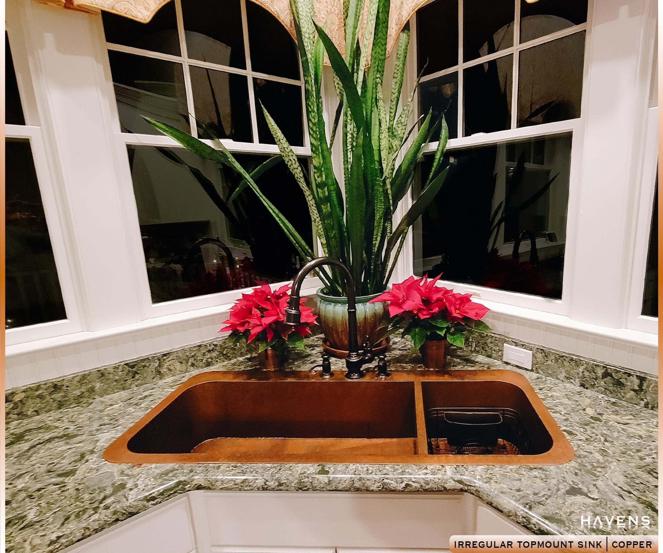 Custom Irregular Shape Sink - Pure Copper - Havens | Luxury Metals