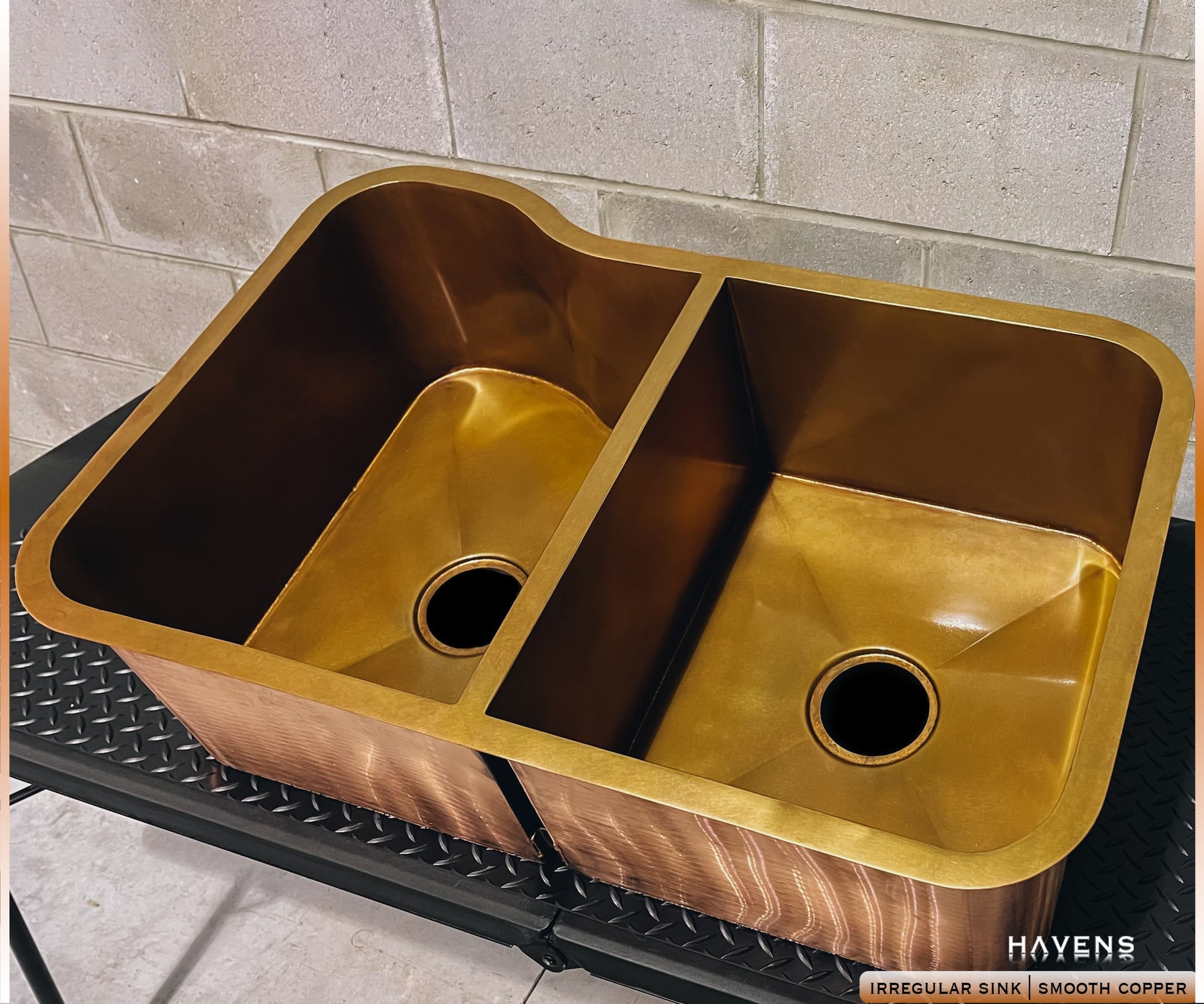 Custom Irregular Shape Sink - Pure Copper