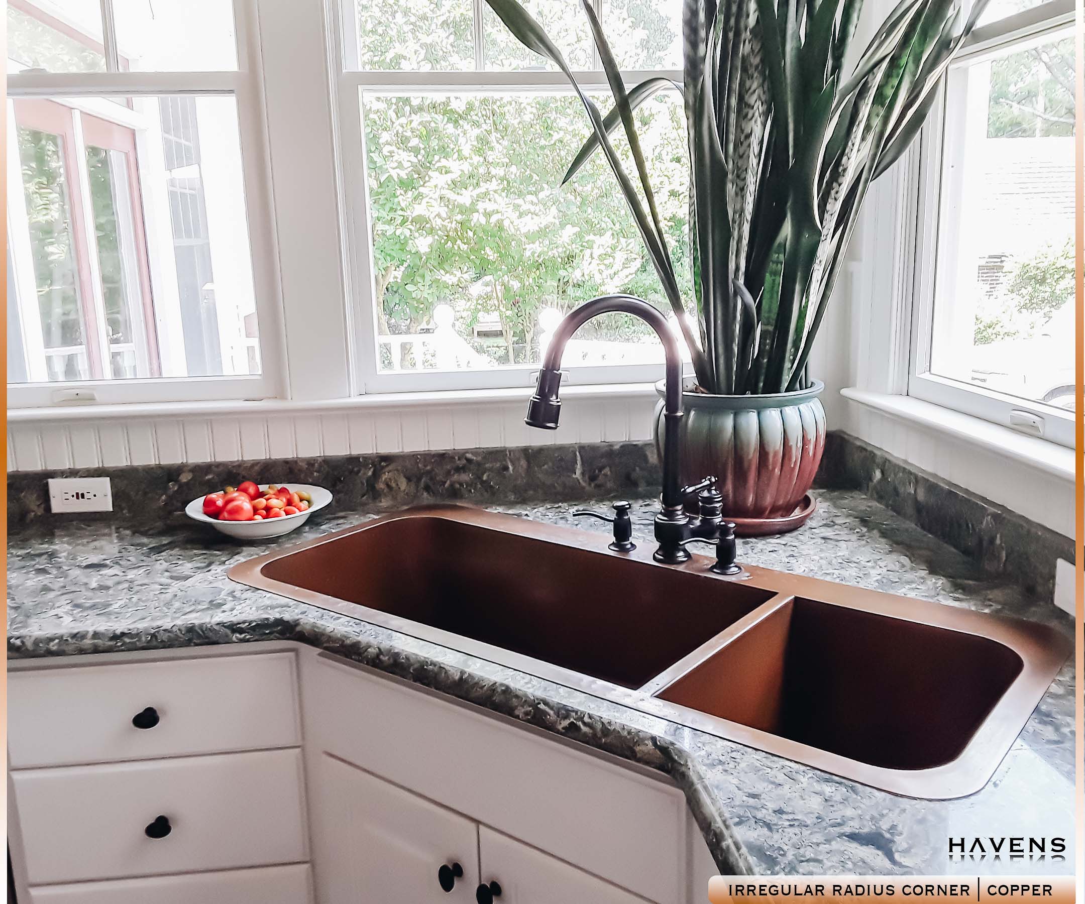 Custom Irregular Shape Sink - Pure Copper - Havens | Luxury Metals