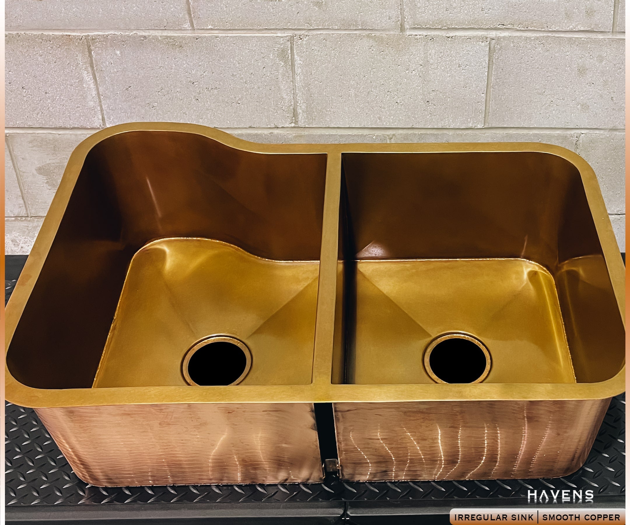 Custom Irregular Shape Sink - Pure Copper - Havens | Luxury Metals