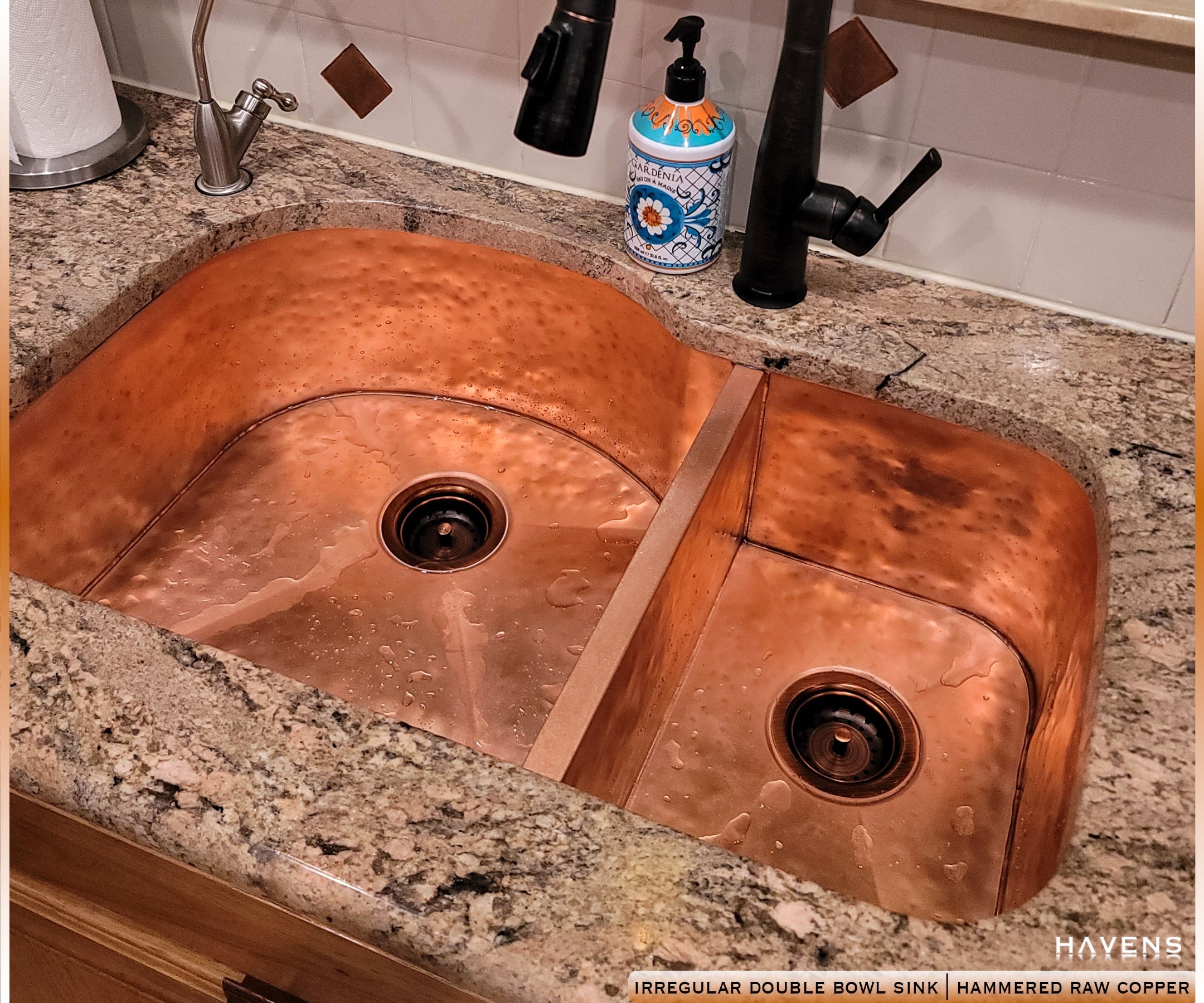 Custom Irregular Shape Sink - Pure Copper - Havens | Luxury Metals