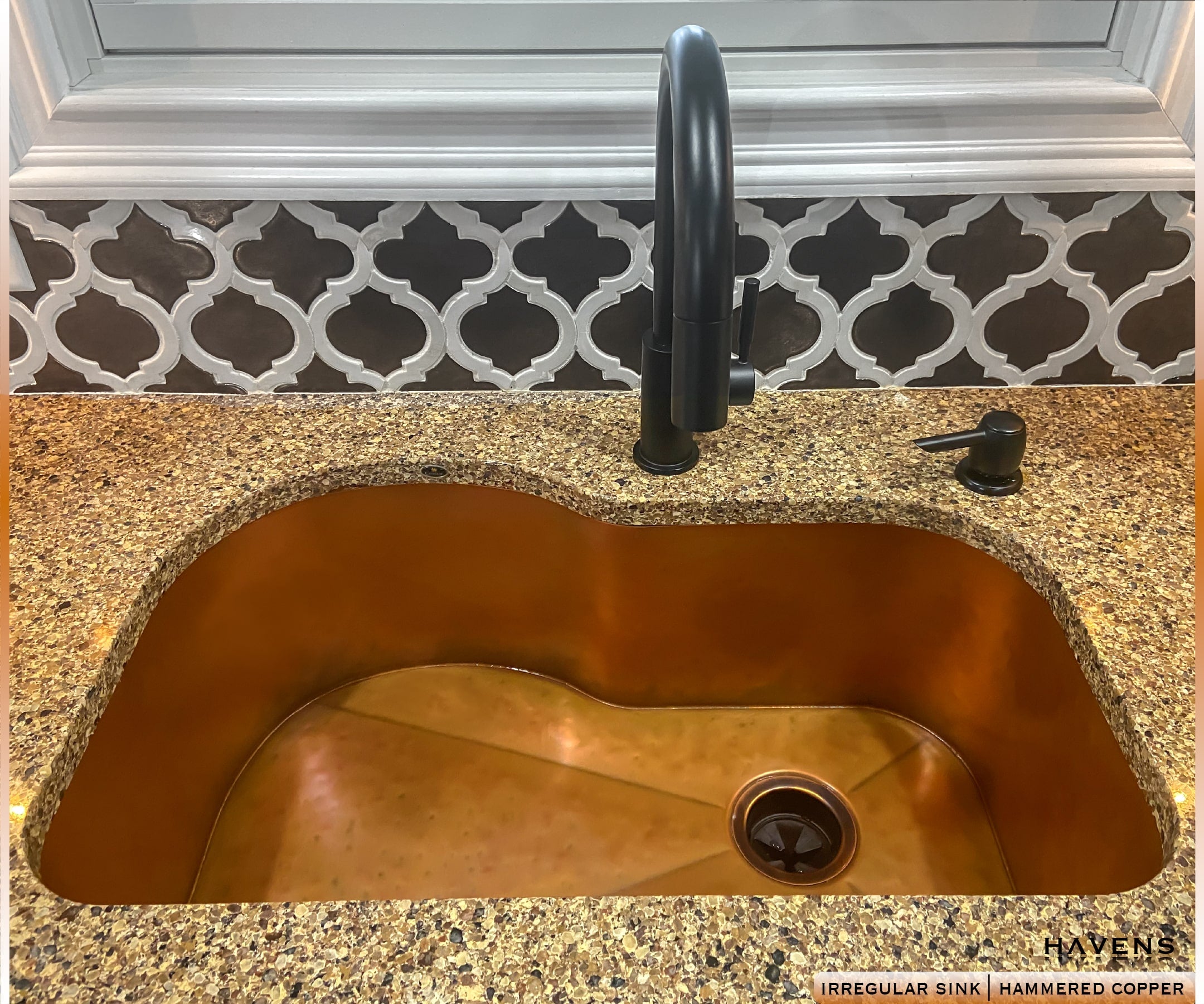 Custom Irregular Shape Sink - Pure Copper - Havens | Luxury Metals