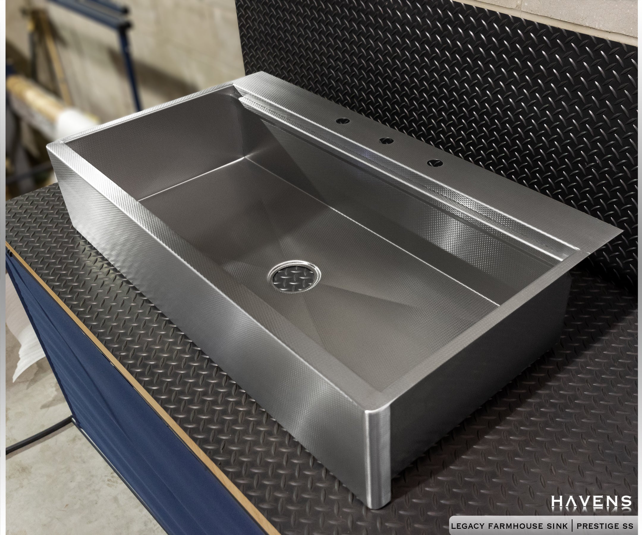 Custom Topmount Farmhouse Sink - Stainless - Havens | Luxury Metals