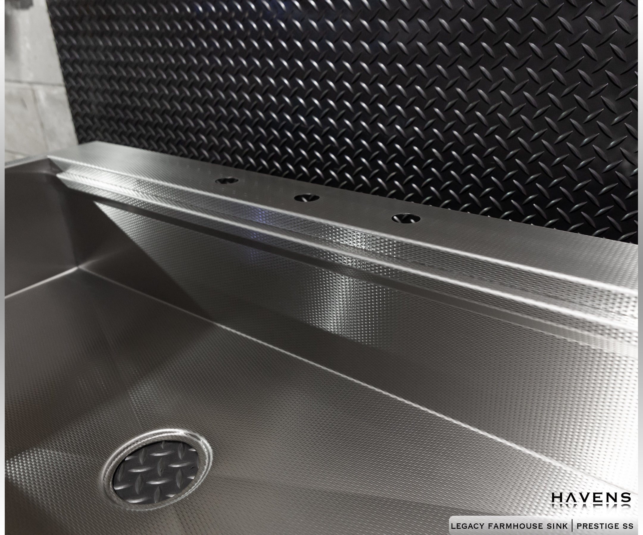 Custom Topmount Farmhouse Sink - Stainless - Havens | Luxury Metals