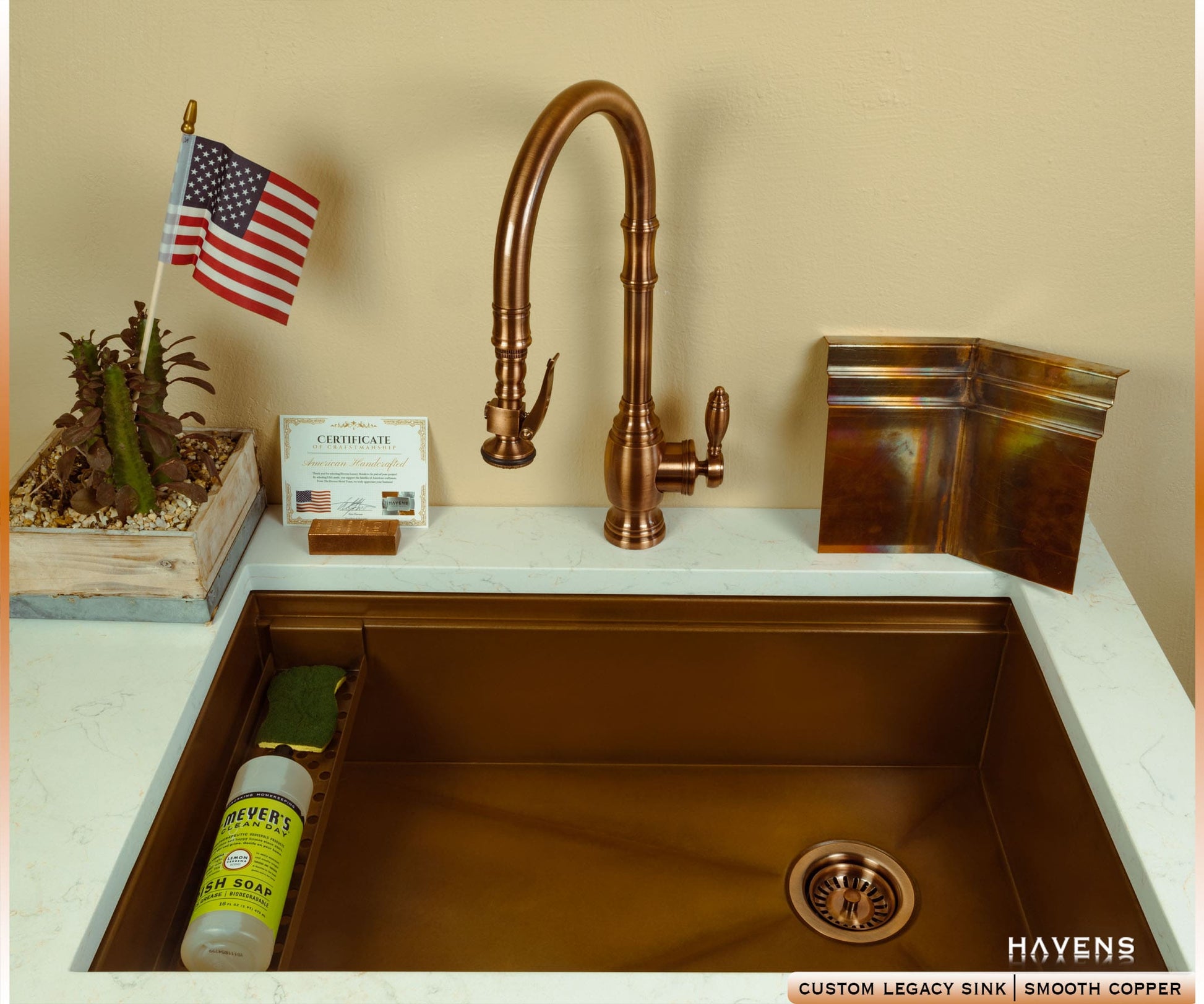 Legacy Undermount Sink - Pure Copper - Havens | Luxury Metals