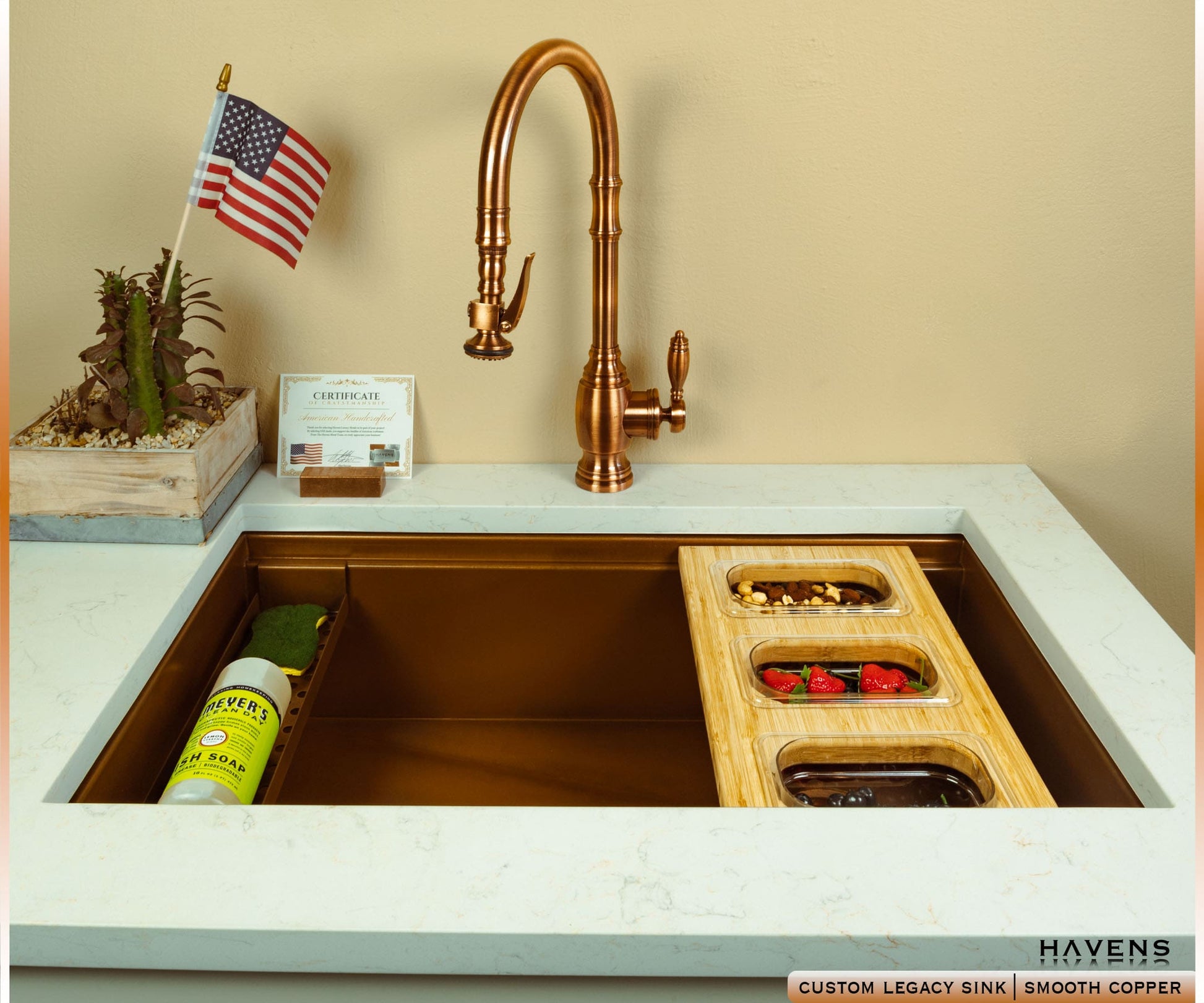 Legacy Undermount Sink - Pure Copper - Havens | Luxury Metals