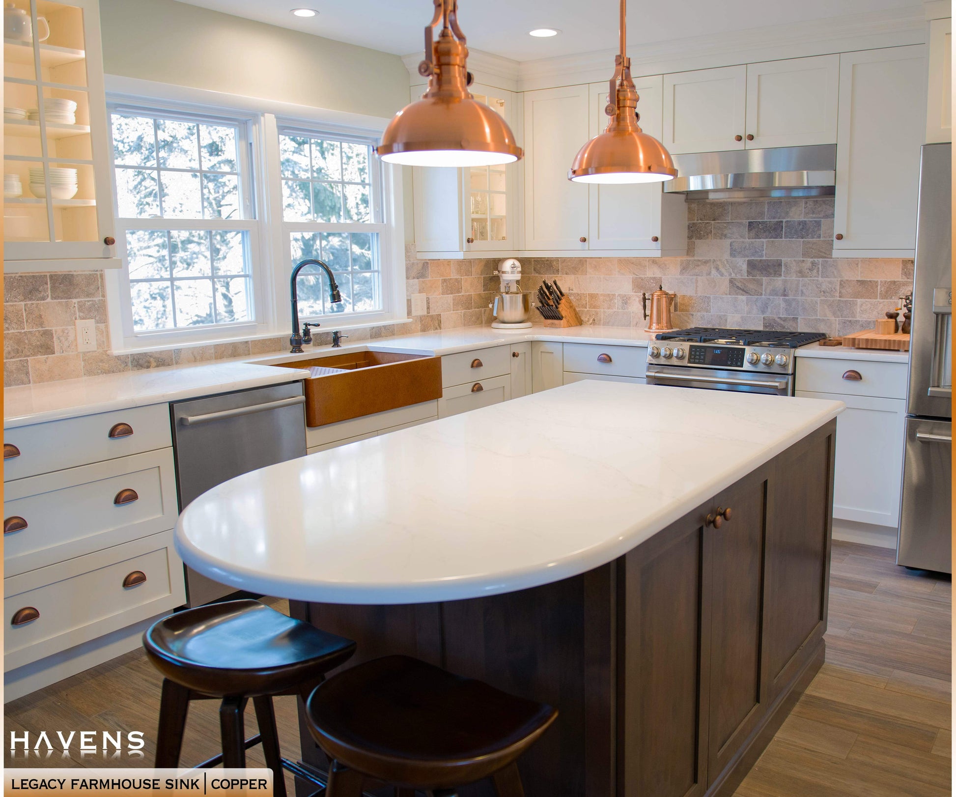 Custom Farmhouse Sink - Pure Copper - Havens | Luxury Metals