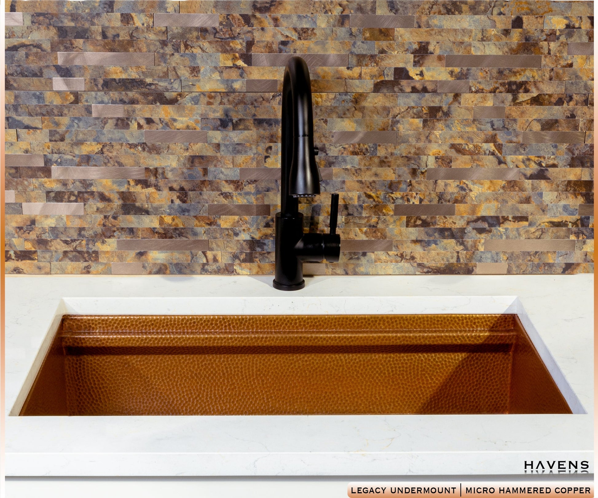 Legacy Undermount Sink - Pure Copper - Havens | Luxury Metals