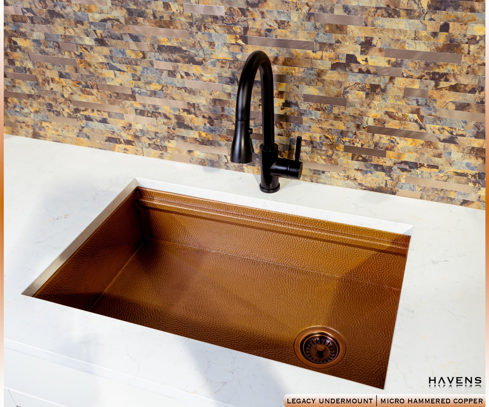 Legacy Undermount Sink - Pure Copper - Havens | Luxury Metals