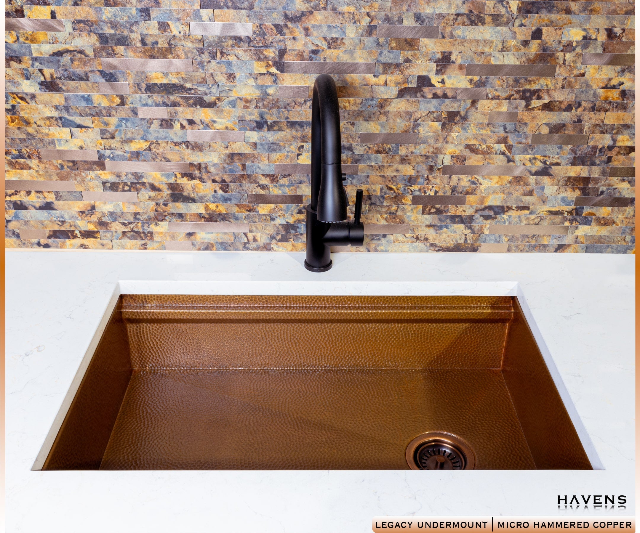 Legacy Undermount Sink - Pure Copper - Havens | Luxury Metals