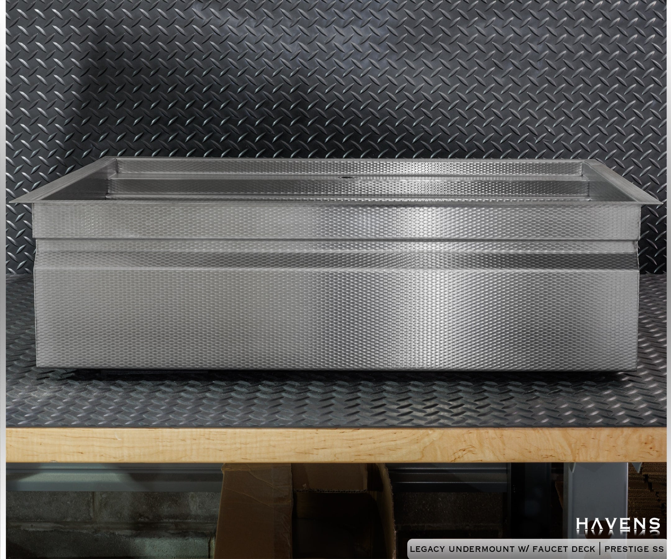 Custom Undermount Sink (Faucet Deck) - Stainless - Havens | Luxury Metals