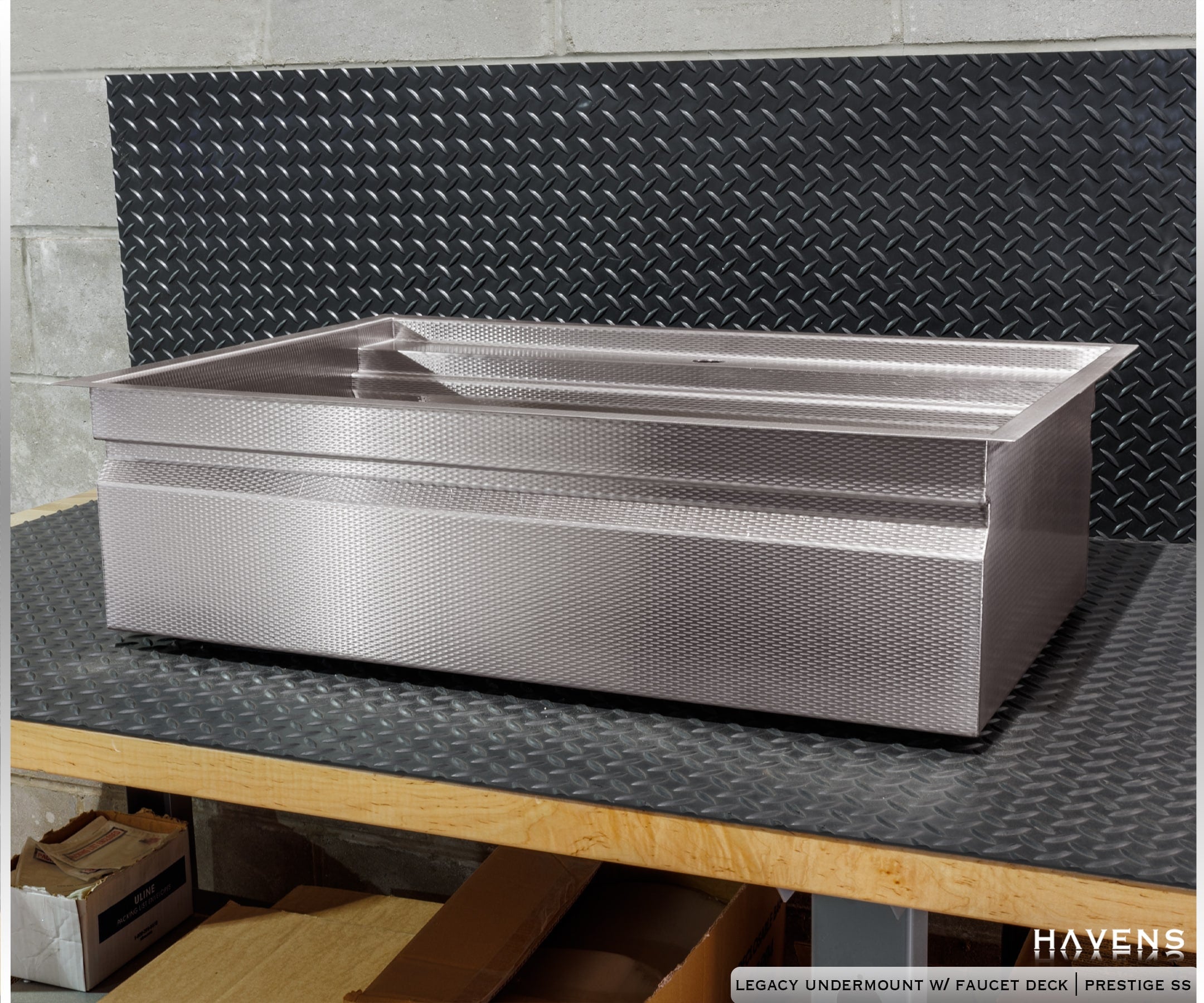 Custom Undermount Sink (Faucet Deck) - Stainless - Havens | Luxury Metals