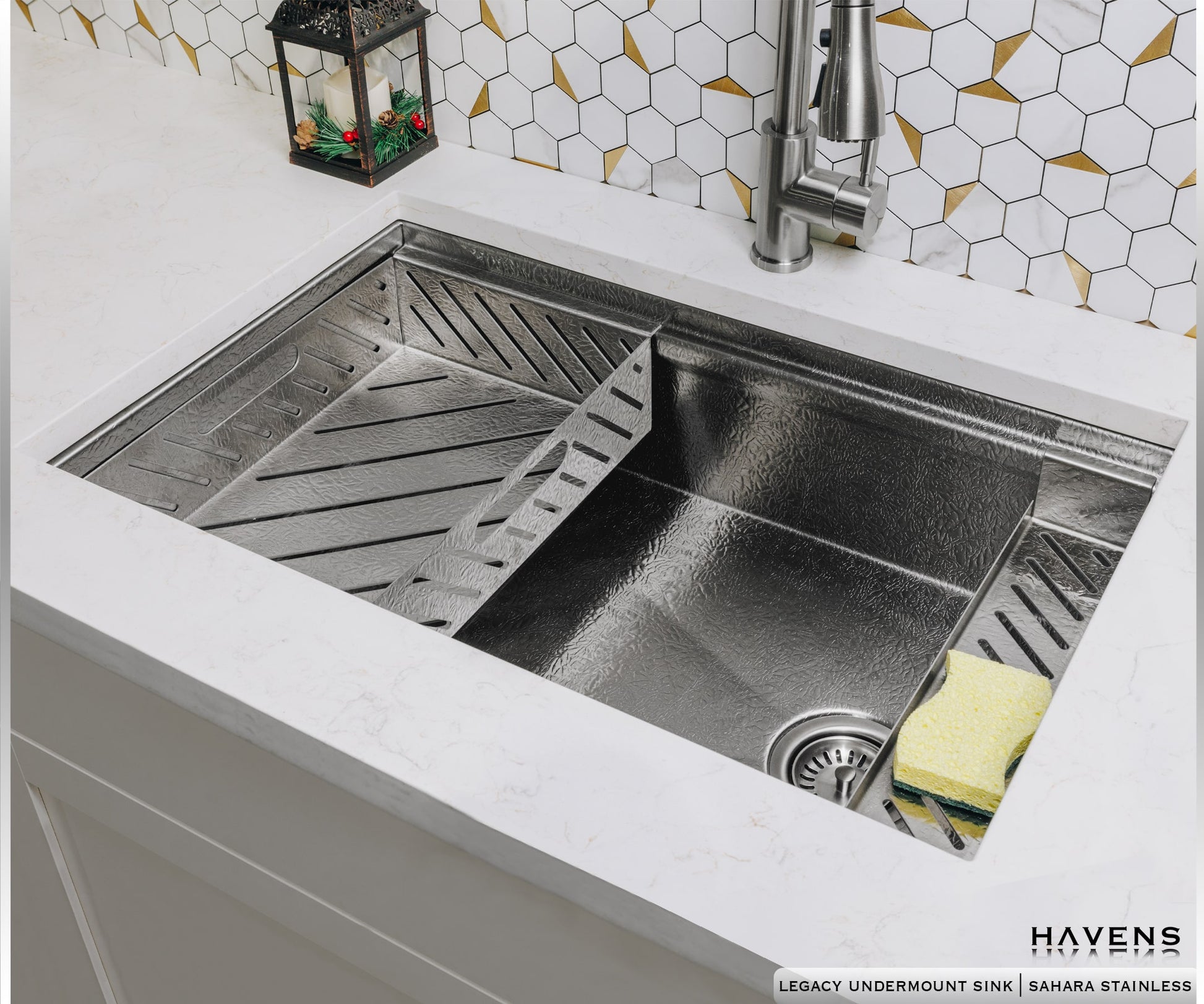 Custom Undermount Sink  - Stainless Steel - Havens | Luxury Metals