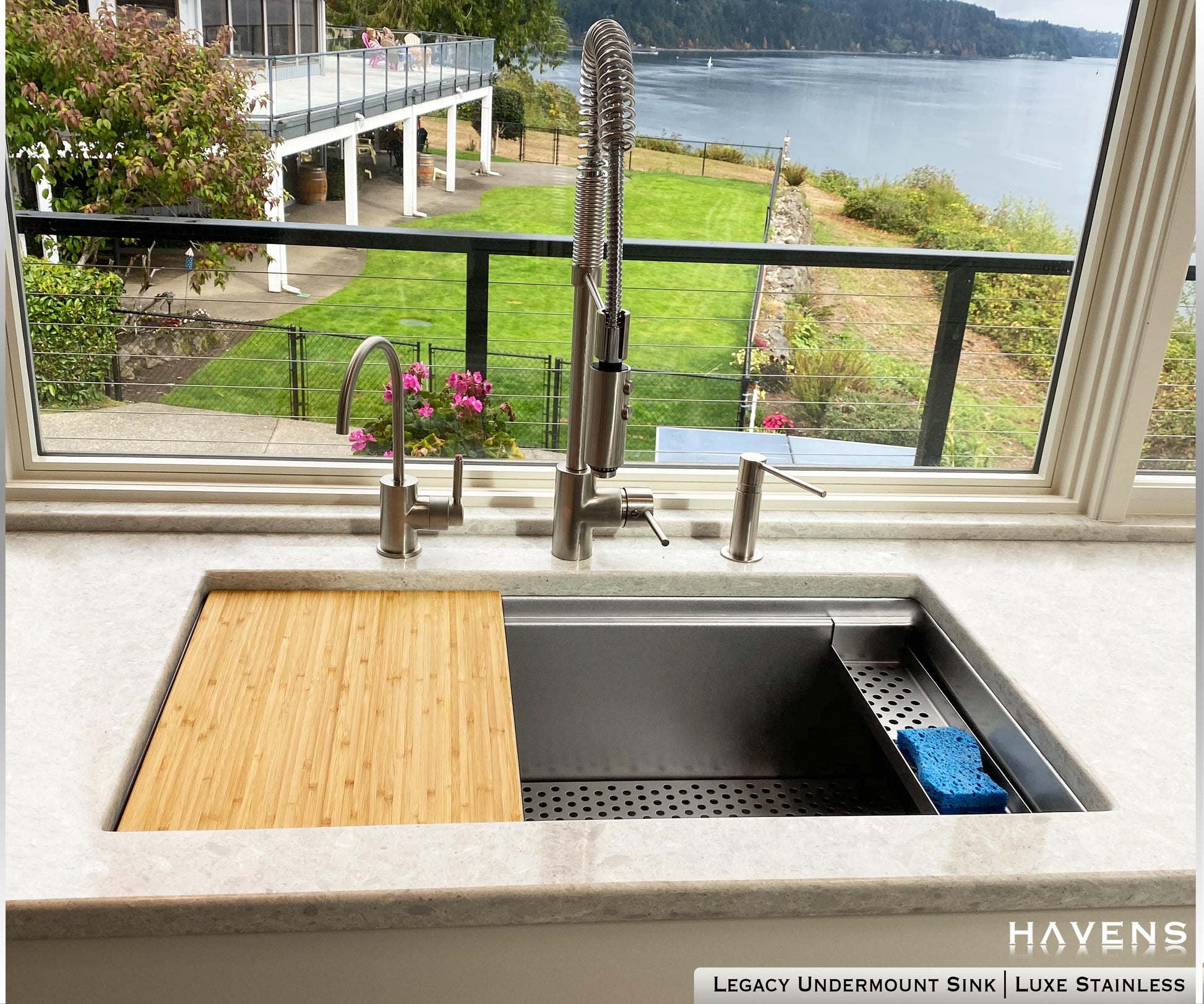 Custom Undermount Sink  - Stainless Steel - Havens | Luxury Metals