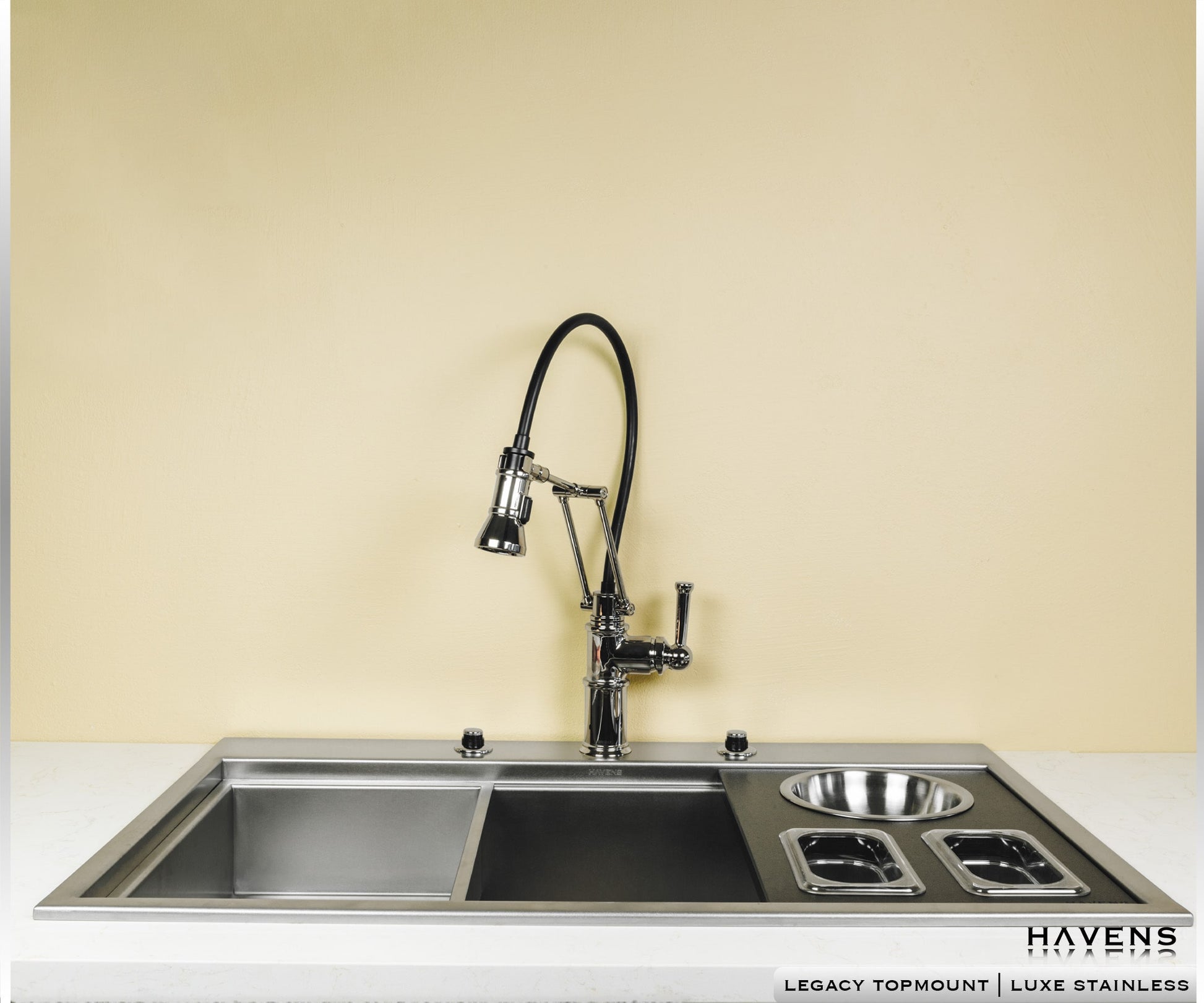 Custom Legacy Topmount Sink  - Stainless Steel - Havens | Luxury Metals