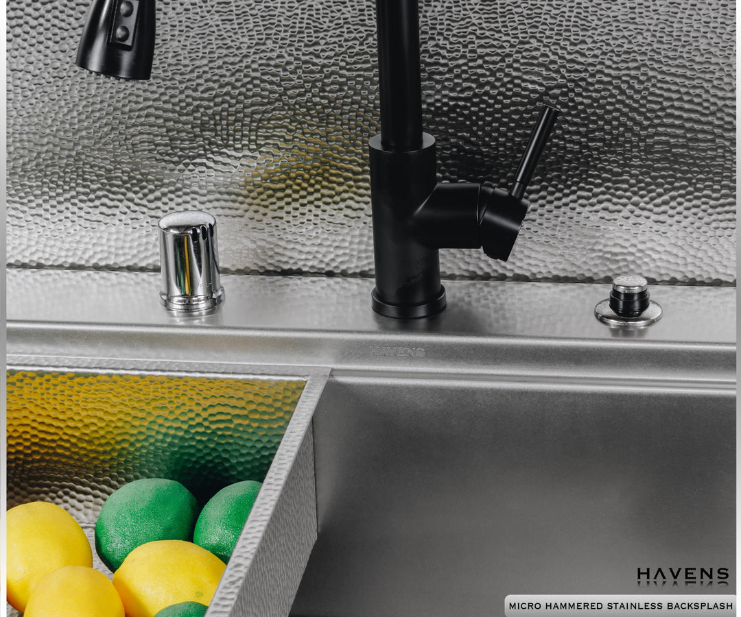 Custom Stainless Steel Kitchen Backsplash Any Size Havens Luxury