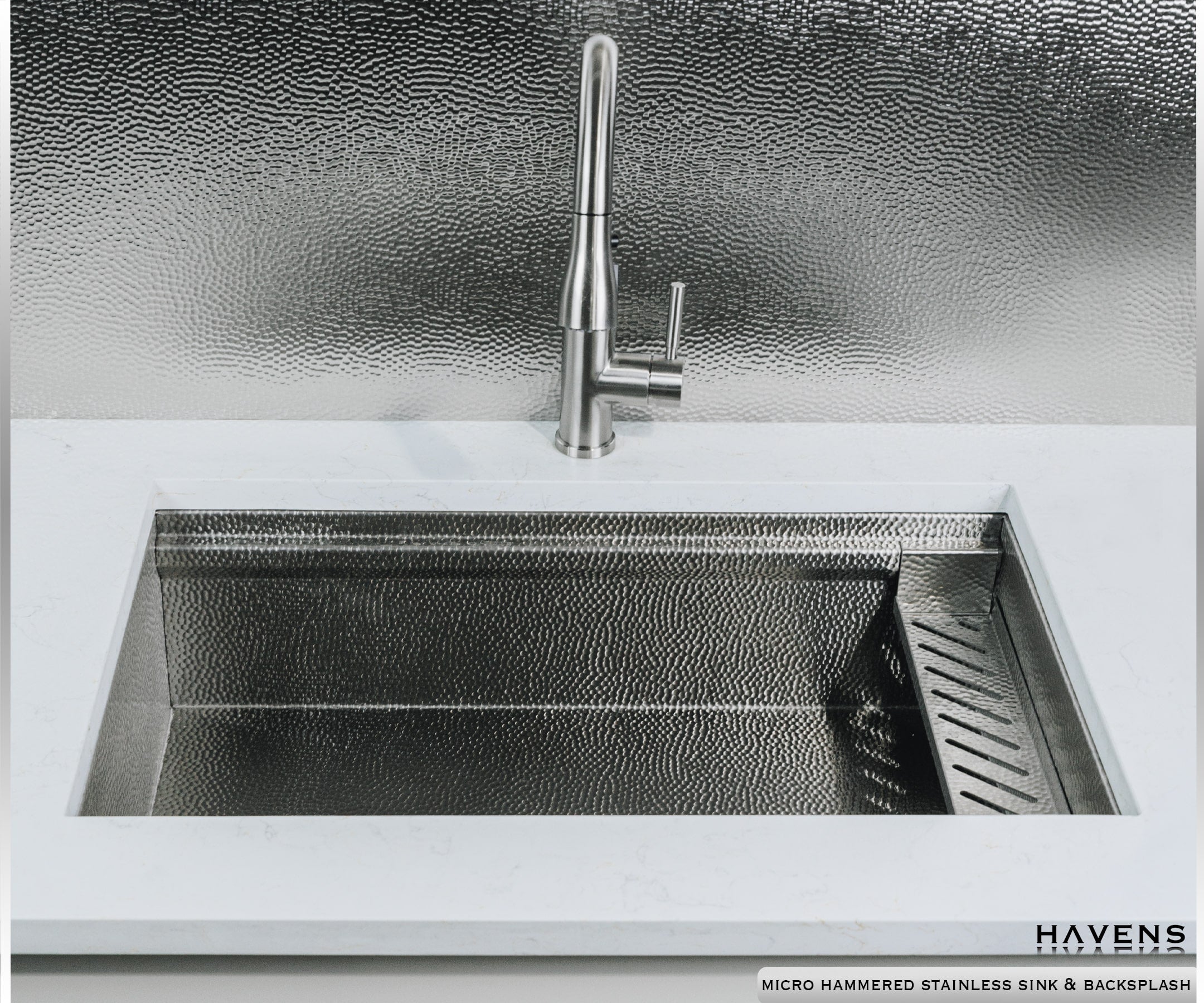 Stainless Steel Backsplash - Custom Size - Havens | Luxury Metals