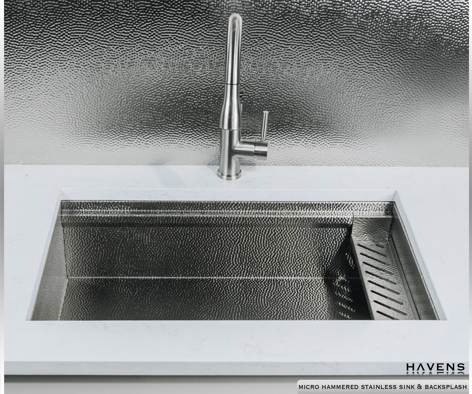 Stainless Steel Backsplash - Custom Size - Havens | Luxury Metals